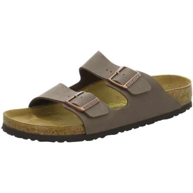 Birkenstock Arizona Mens Womens Sandals Slides Shoes Birko-Flor Nubuck Mocca narrow - Bartel-Shop