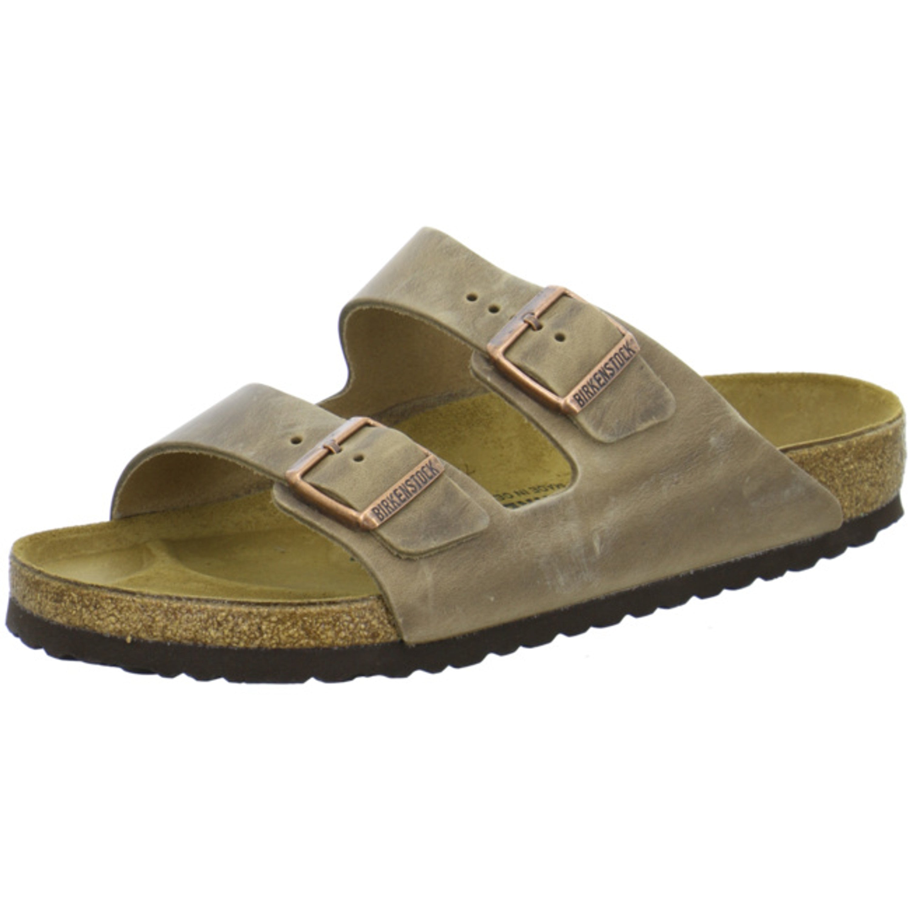 Birkenstock Arizona Slides regular Tabacco Brown Leather Buckle Shoes Sandals Slippers - Bartel-Shop