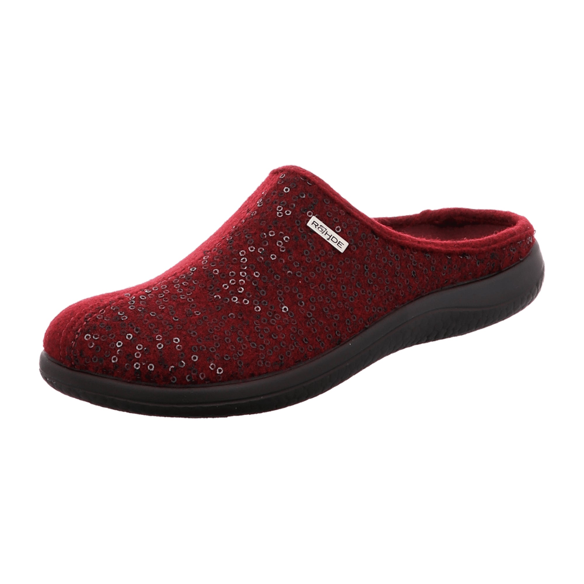 Rohde Bari Women's Red Slip-On Flats with Textile Upper and Flat Heel