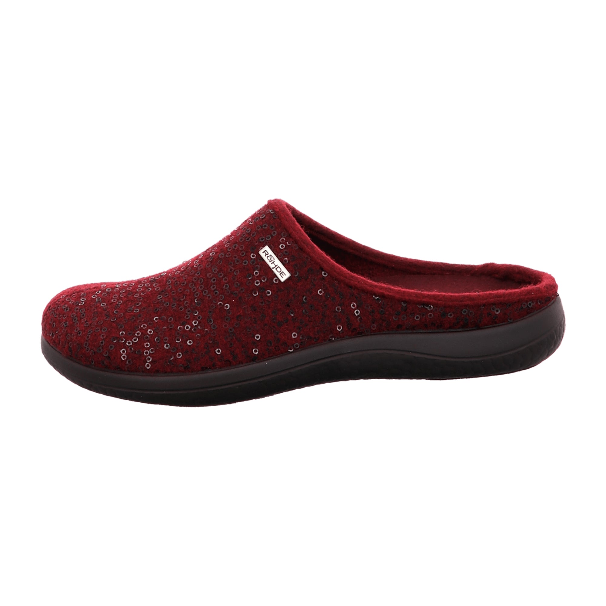 Rohde Bari Women's Red Slip-On Flats with Textile Upper and Flat Heel