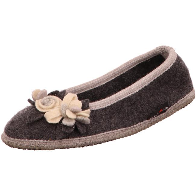 Haflinger Slippers gray female Sandals Clogs Wool - Bartel-Shop