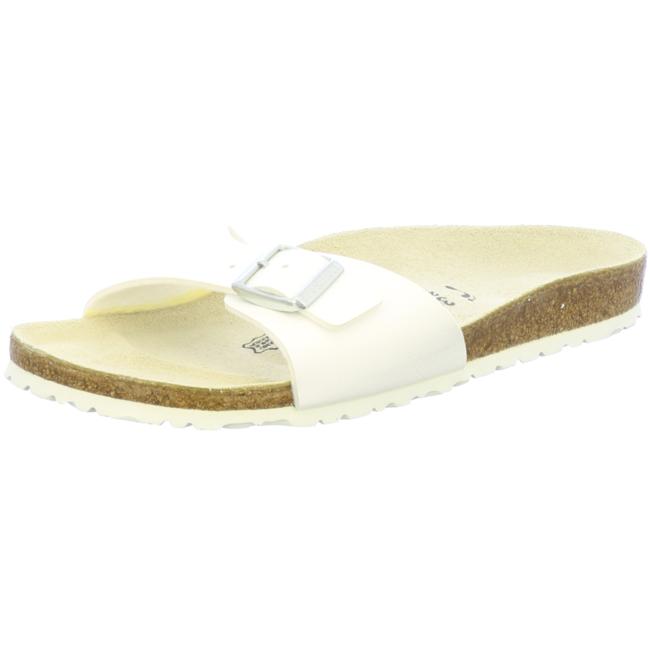 Birkenstock Madrid White Birko-Flor Slides Sandal Slippers narrow - Bartel-Shop