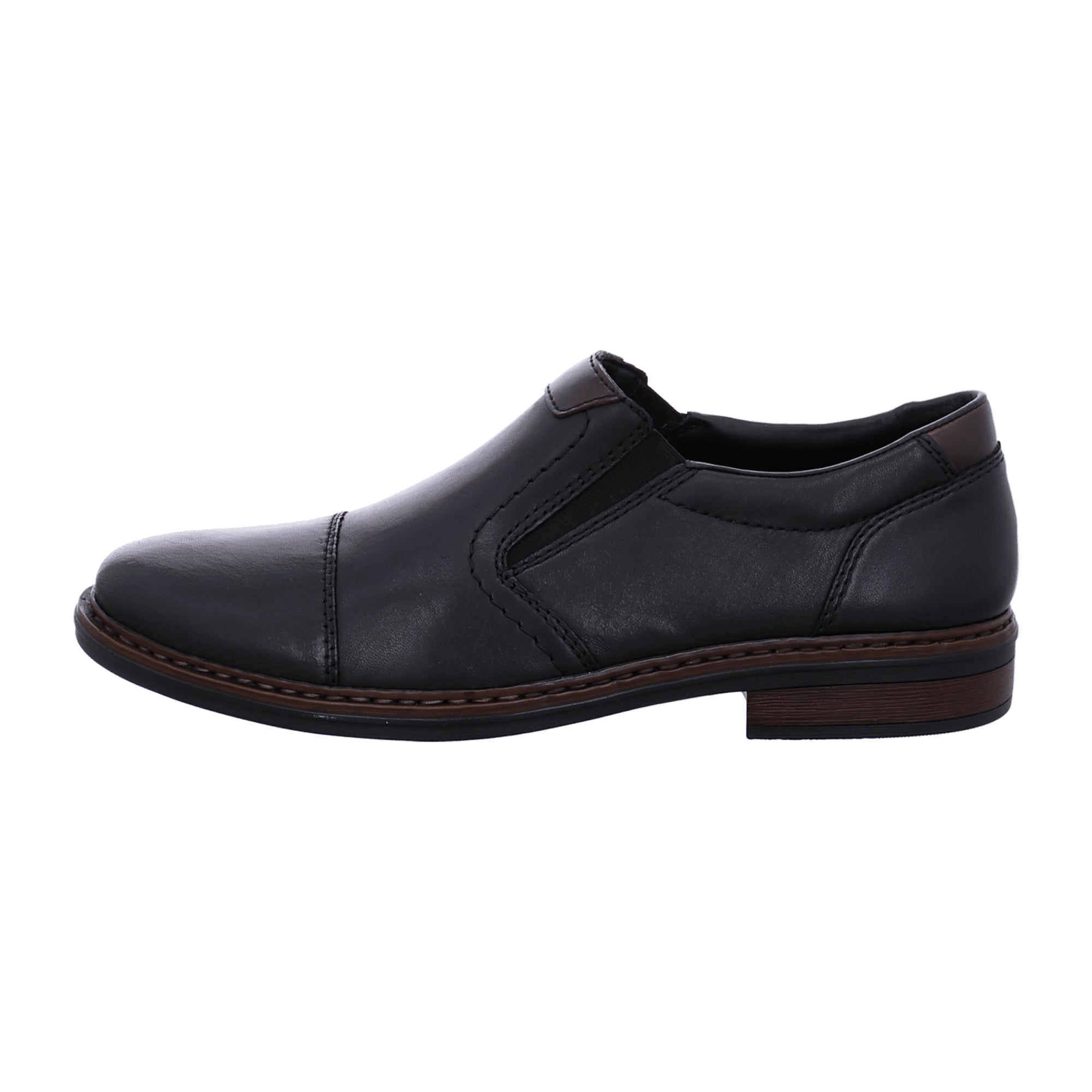 Rieker Black Leather Slip-On Shoes Comfortable Wide Fit Fast Shipping Available