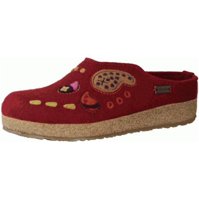 Haflinger Slippers red female Sandals Clogs - Bartel-Shop