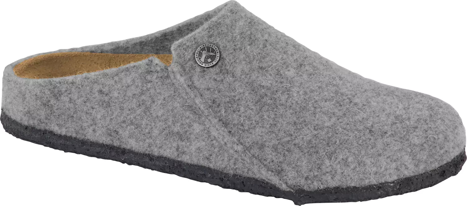 Birkenstock Zermatt Light Grey Mules Clogs Slippers Wool Felt House 45 M12