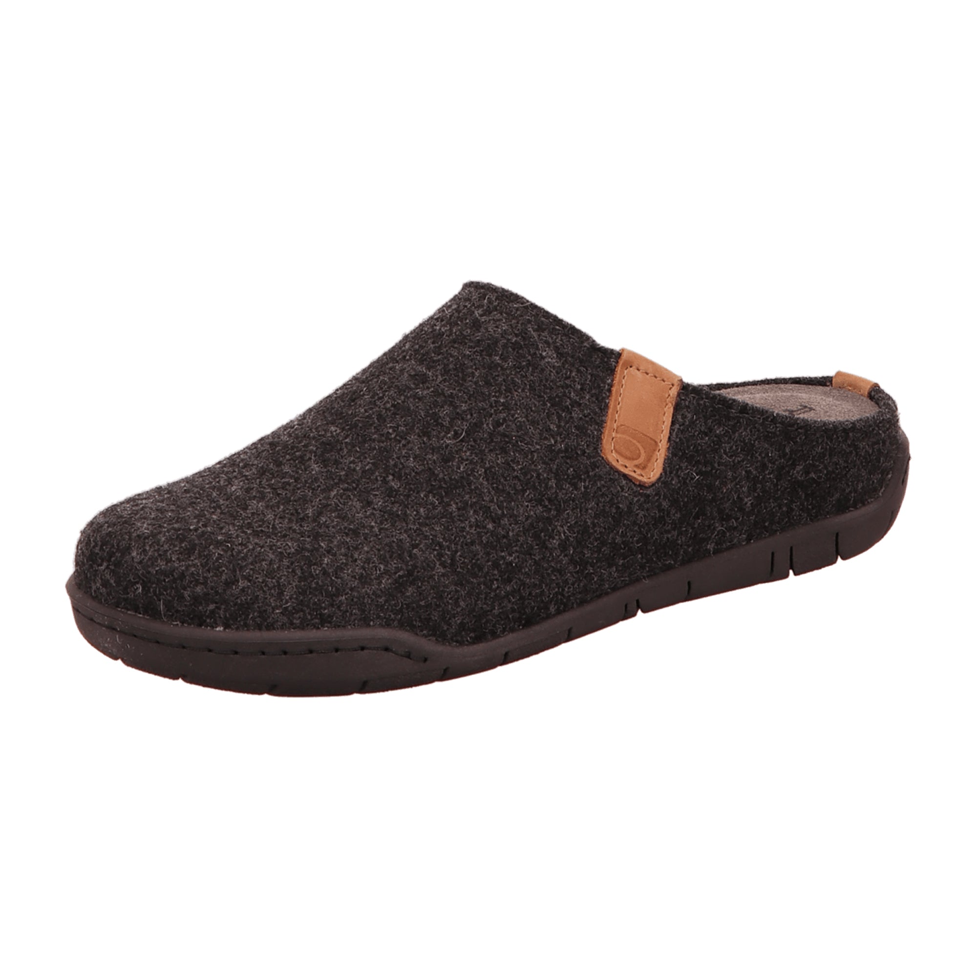 Rohde Men's Gray Felt House Slippers with Leather Insole and EVA Sole