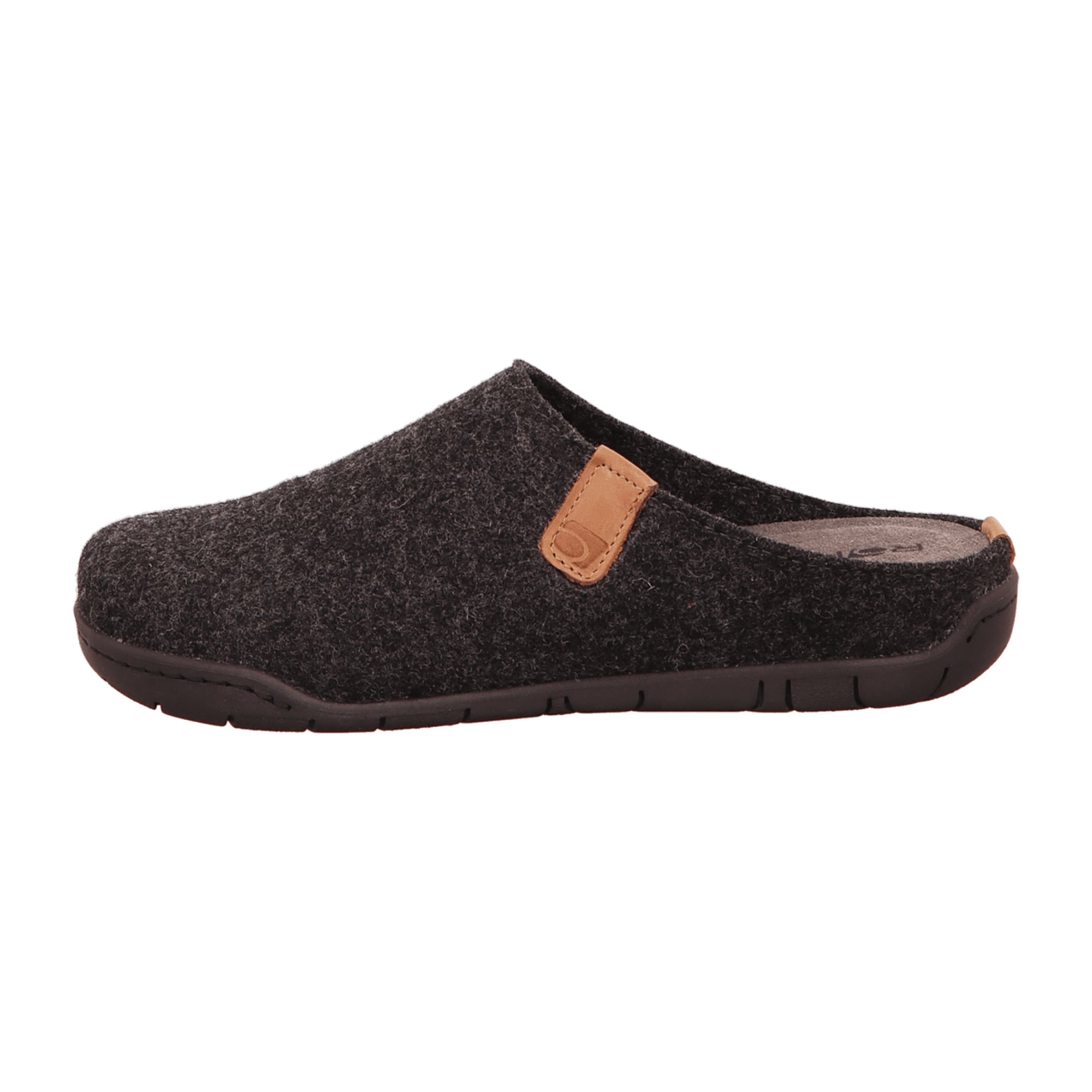 Rohde Men's Gray Felt House Slippers with Leather Insole and EVA Sole