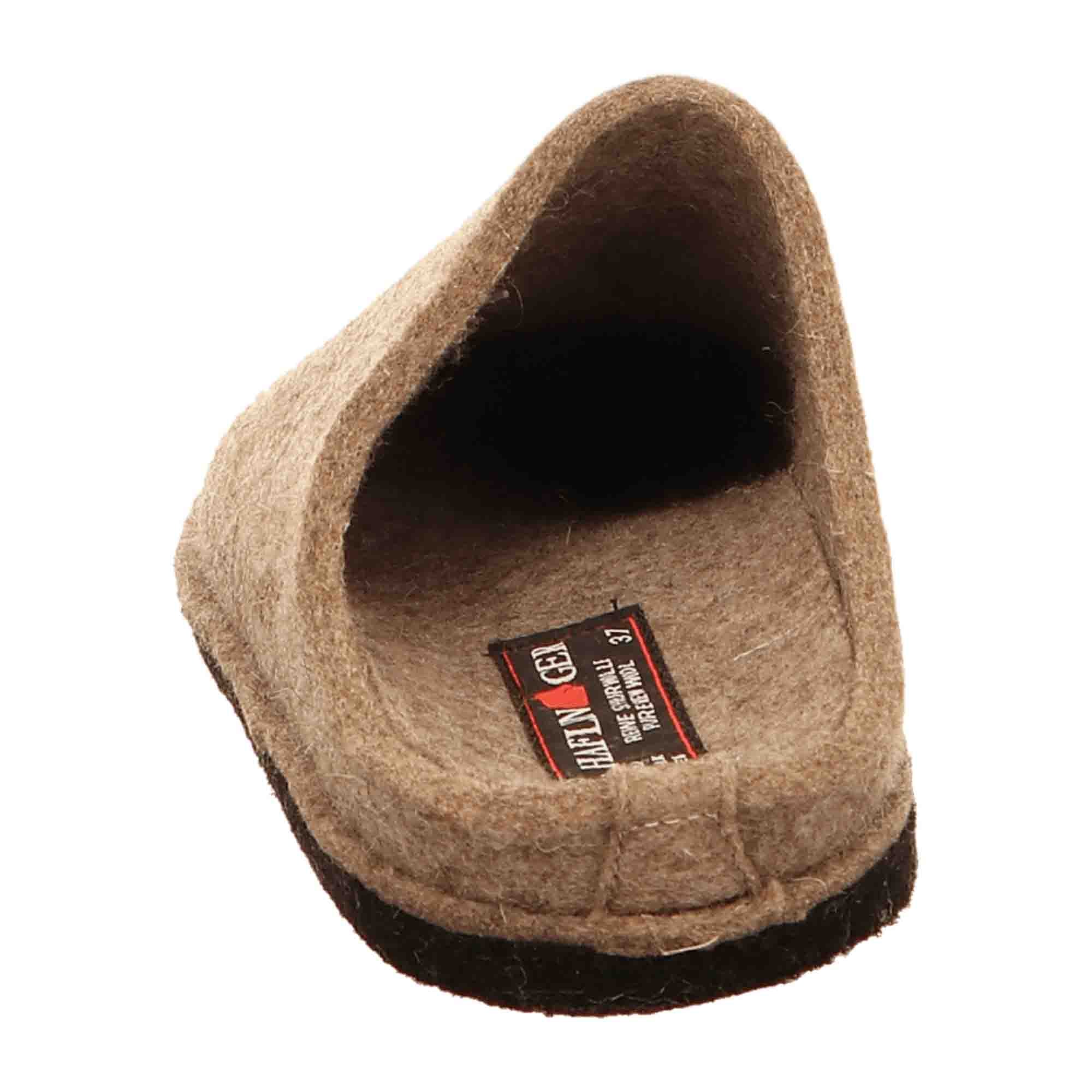 Haflinger Flair Soft Men's Slippers - Durable Brown Wool, Comfort Fit