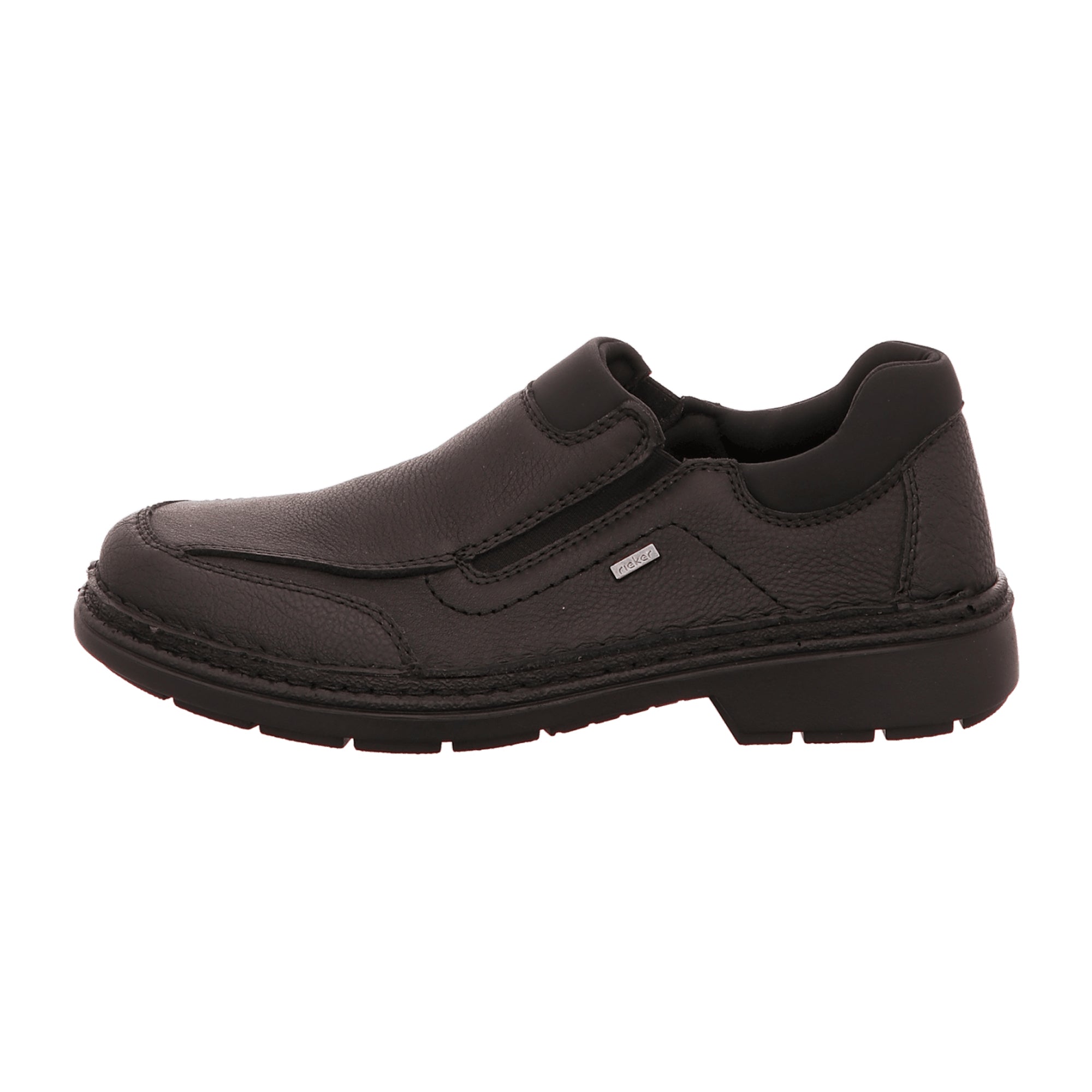 Rieker Black Leather Slip-On Shoes Comfortable Wide Fit Classic Design Fast Shipping
