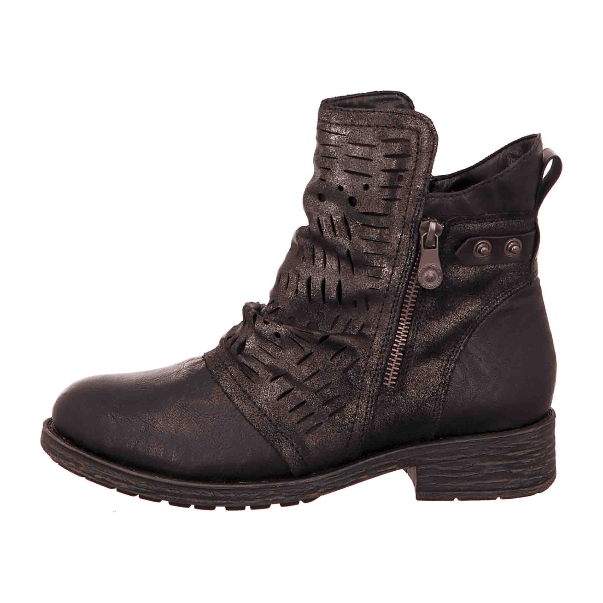 Comfortable Black Remonte Ankle Boots for Women with Warm Lining and Zipper