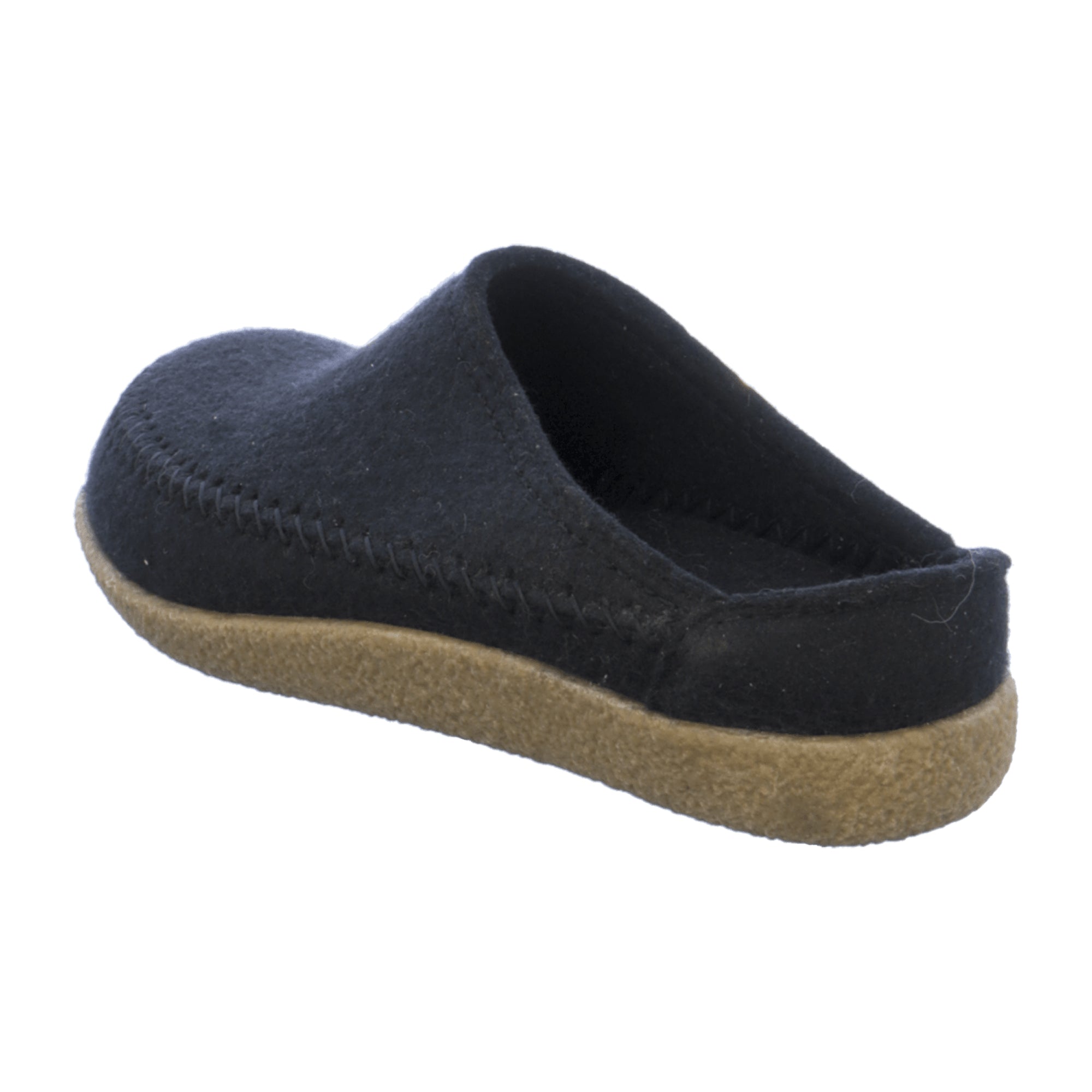 Men's Haflinger Black Wool Slippers - Stylish & Durable