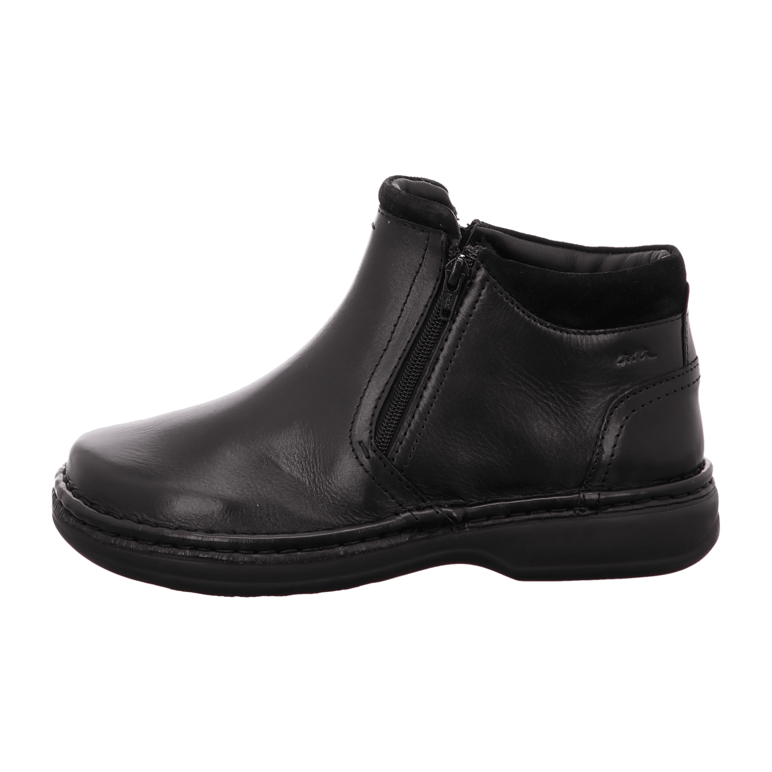 ARA BEN Men's Boots Classic Smooth Leather Zip-Up Boots with Warm Lining, Black - Bartel-Shop