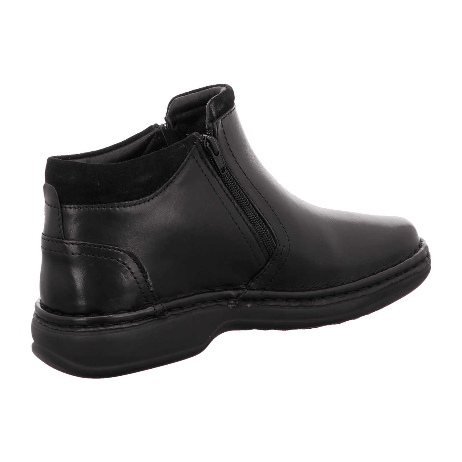 ARA BEN Men's Boots Classic Smooth Leather Zip-Up Boots with Warm Lining, Black - Bartel-Shop