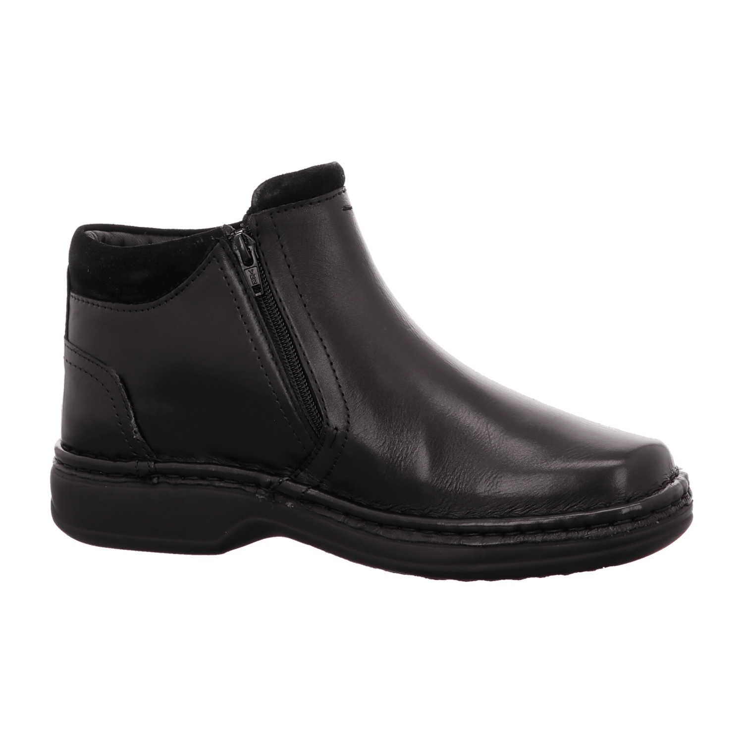 ARA BEN Men's Boots Classic Smooth Leather Zip-Up Boots with Warm Lining, Black - Bartel-Shop