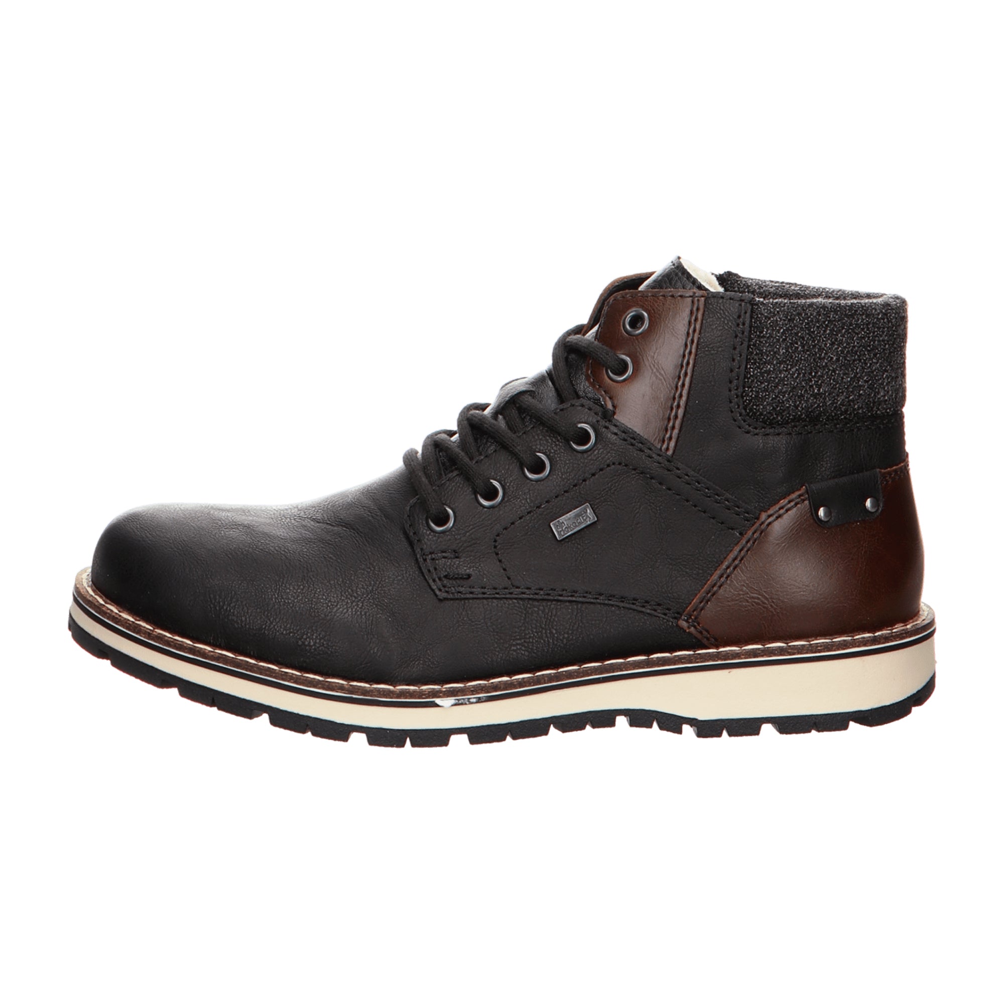 Rieker Men's Black Ankle Boots with Warm Lining and Functional Membrane