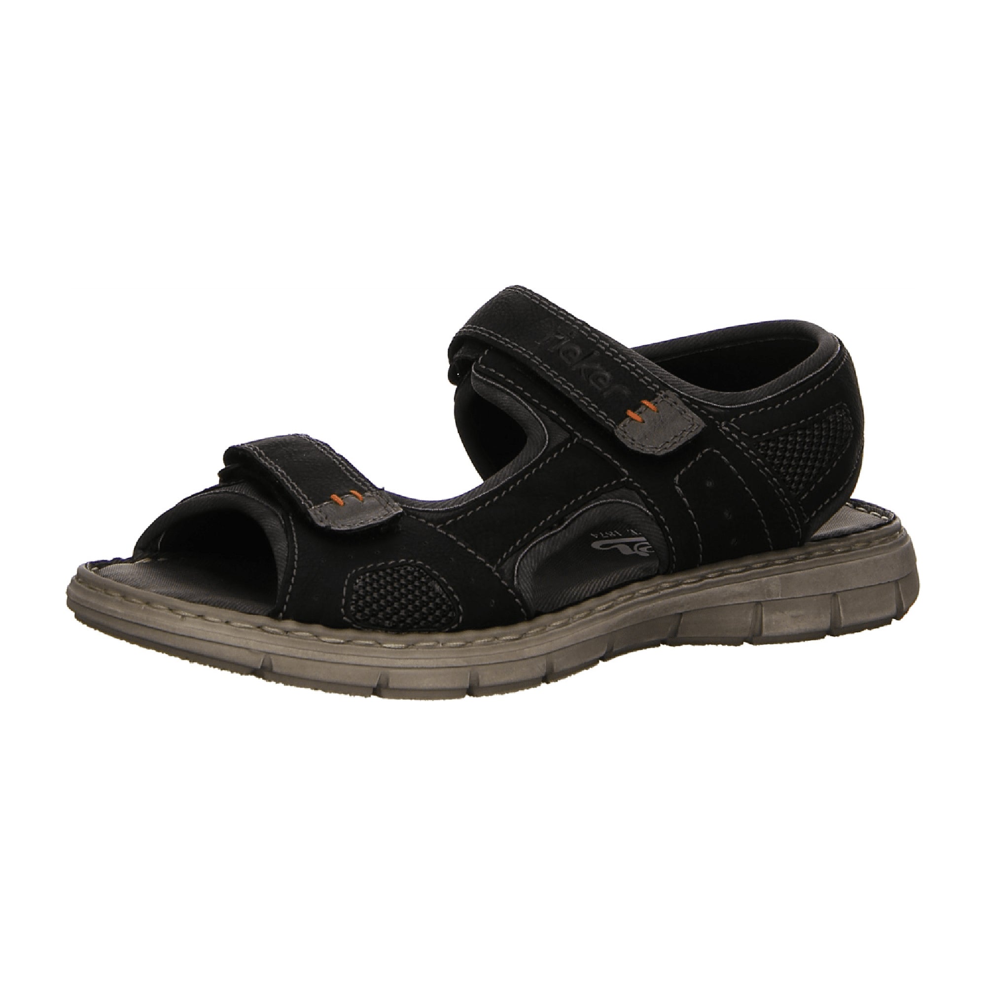 Rieker Men's Gray Sandals with Velcro Straps for Summer