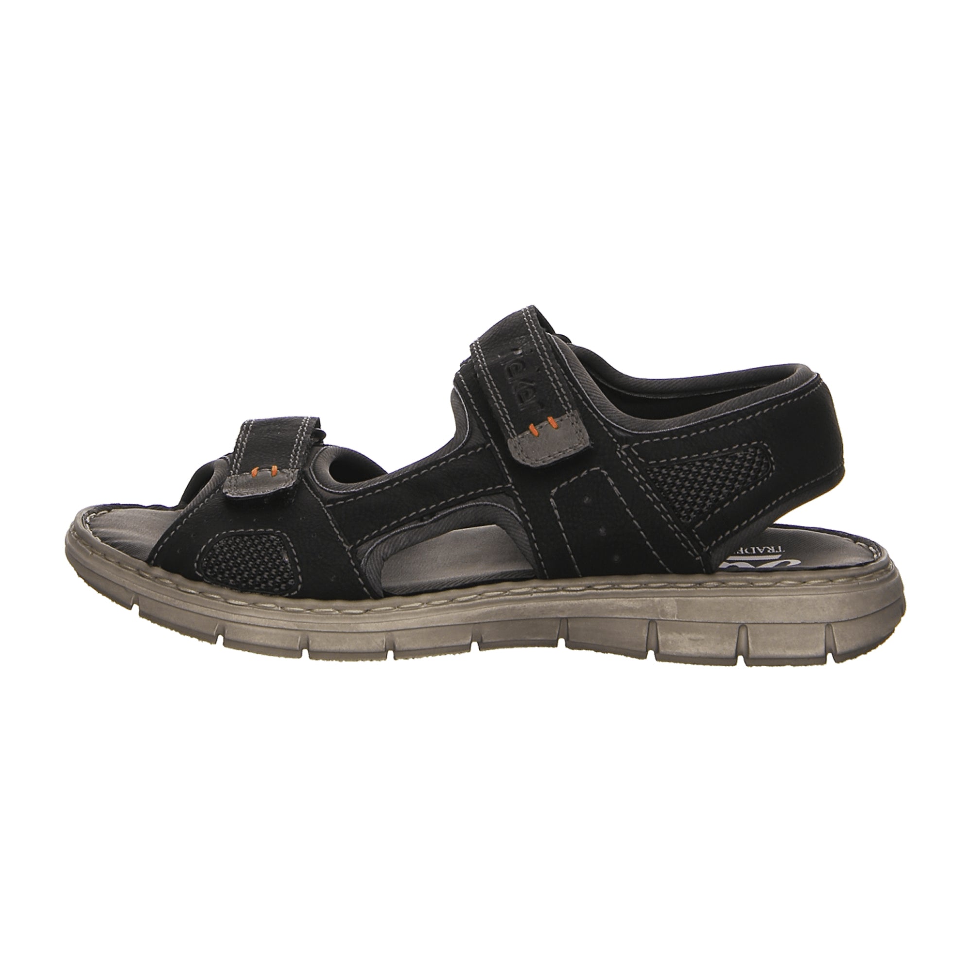 Rieker Men's Gray Sandals with Velcro Straps for Summer