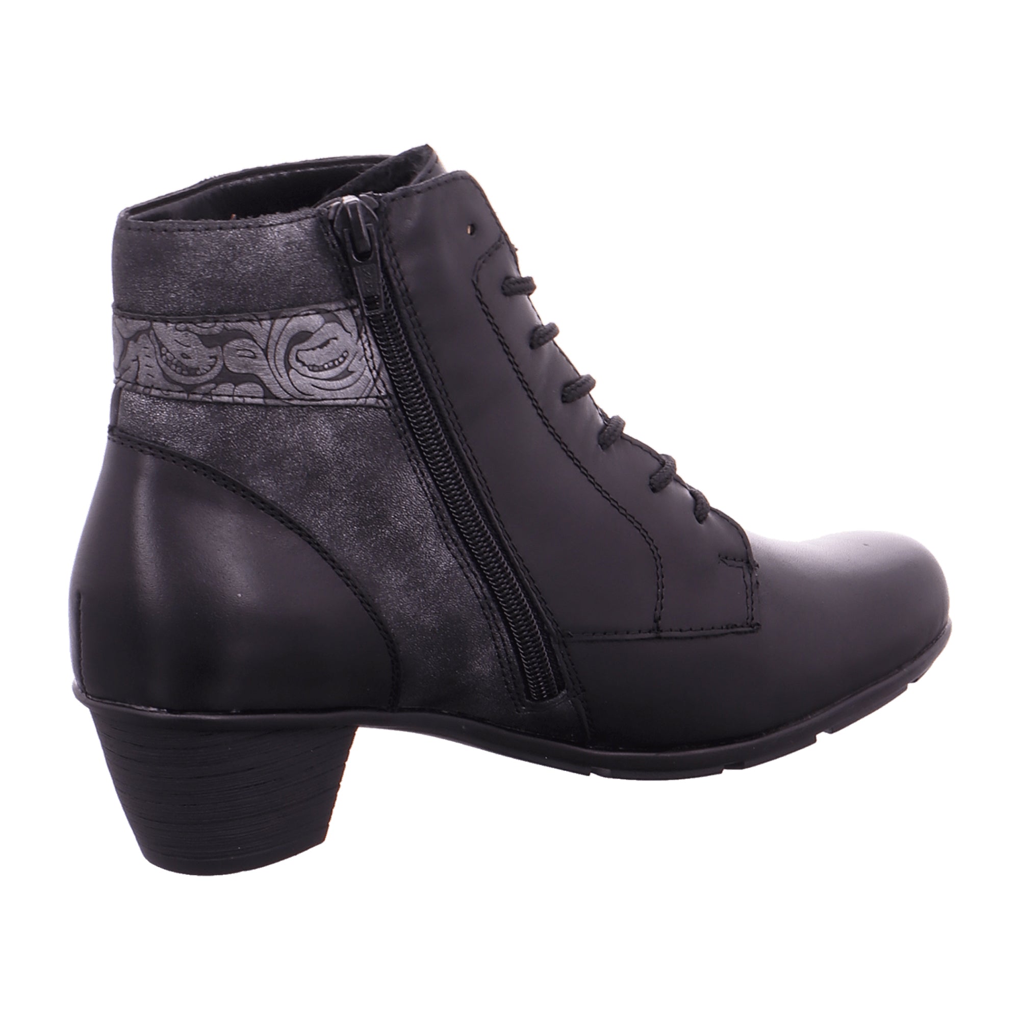Remonte Comfortable Women's Ankle Boots Black Lace-Up for Fall/Winter