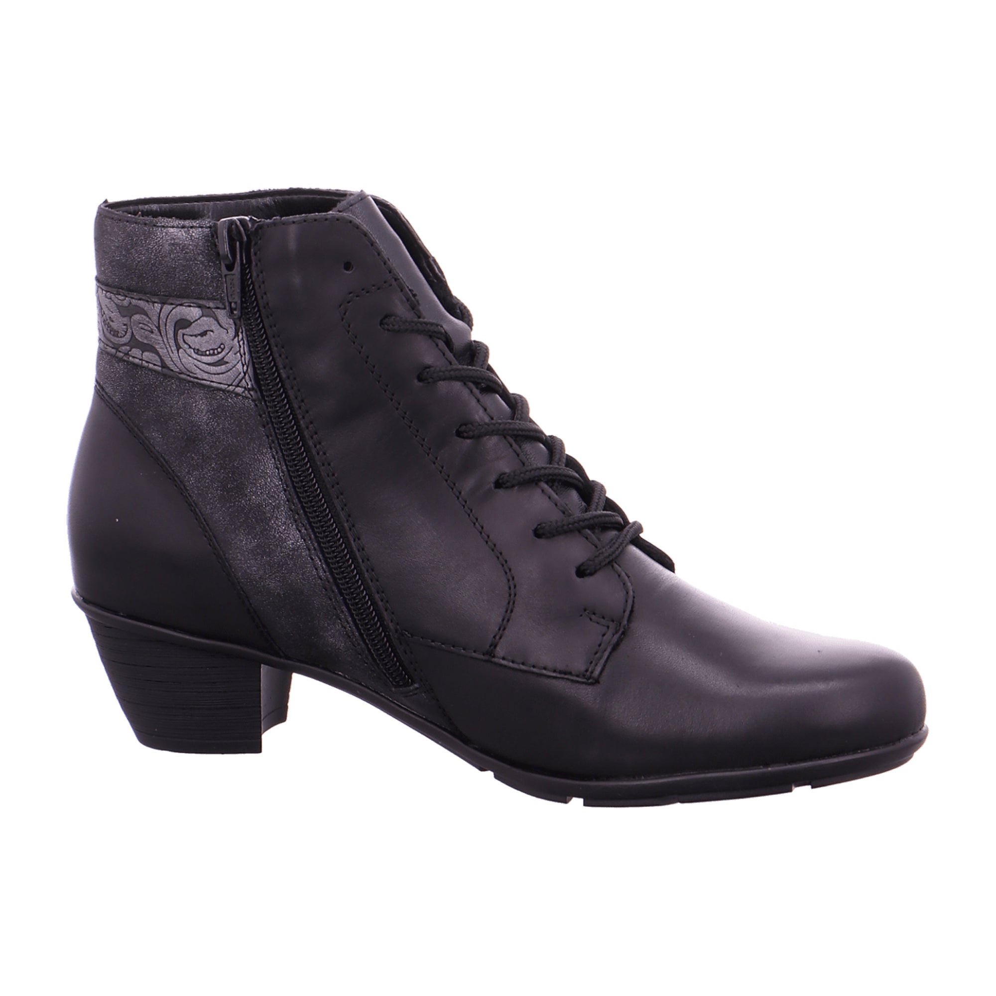 Remonte Comfortable Women's Ankle Boots Black Lace-Up for Fall/Winter