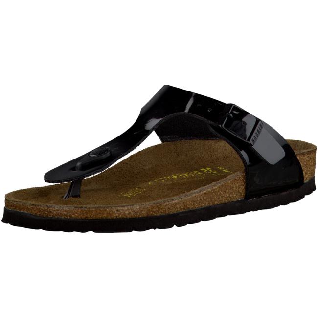 Birkenstock Gizeh Patent Birko-Flor Slides Sandals Shoes Thongs black Flip Flops narrow - Bartel-Shop