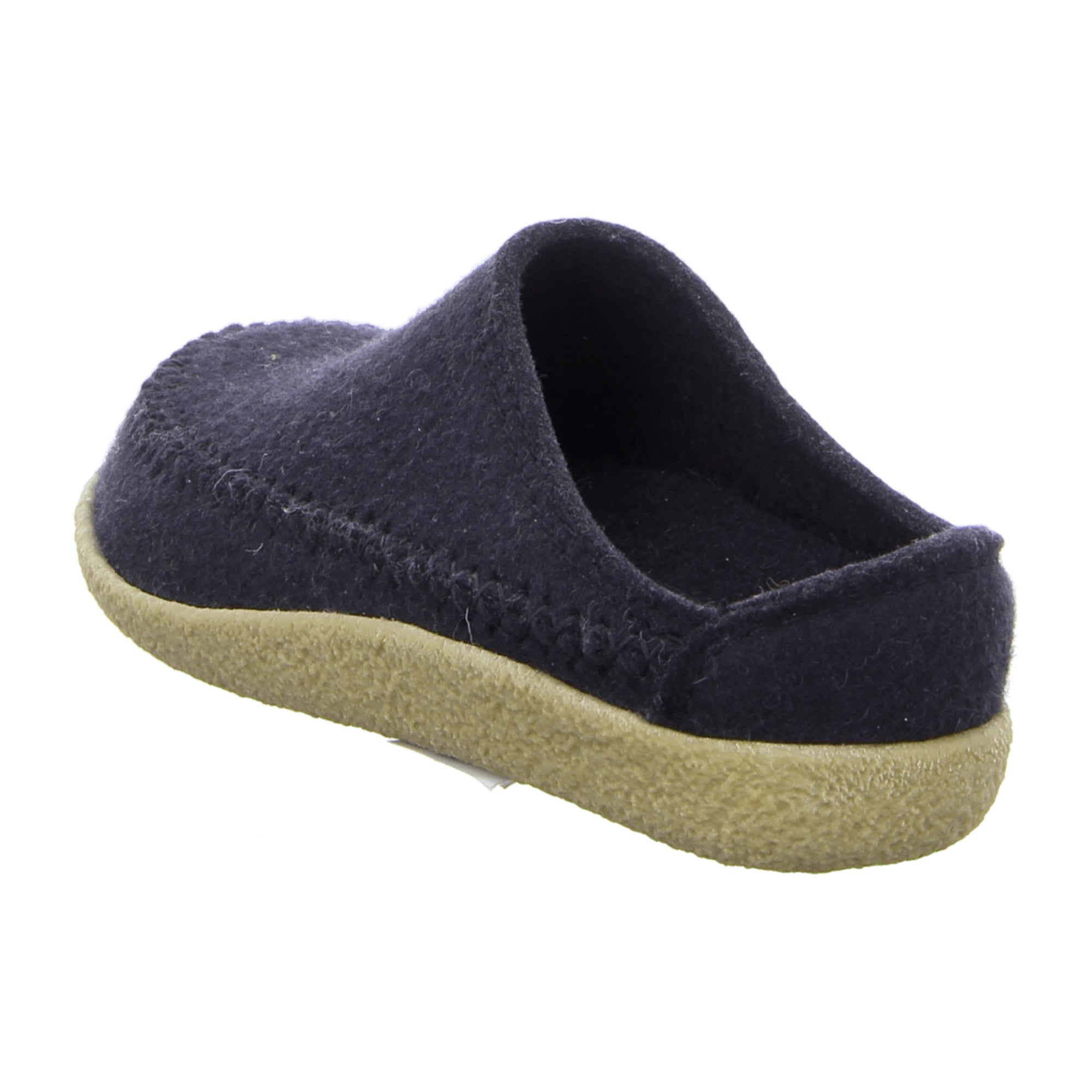 Haflinger Men's Blizzard Credo Slippers - Stylish Black Wool