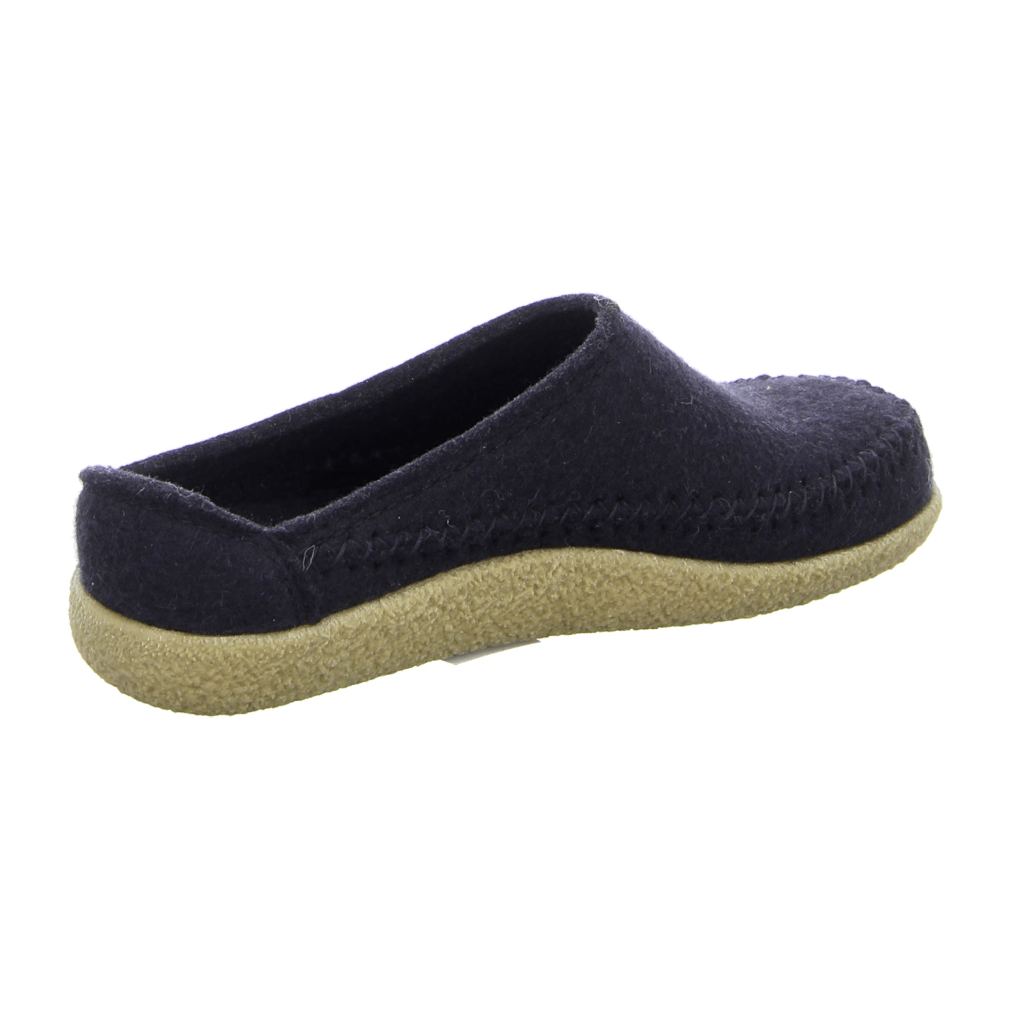 Haflinger Men's Blizzard Credo Slippers - Stylish Black Wool