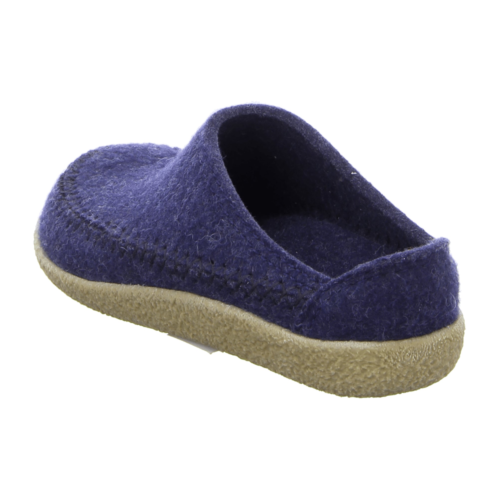 Haflinger Blizzard Credo Men's Slippers, Blue - Durable Stylish Wool Footwear