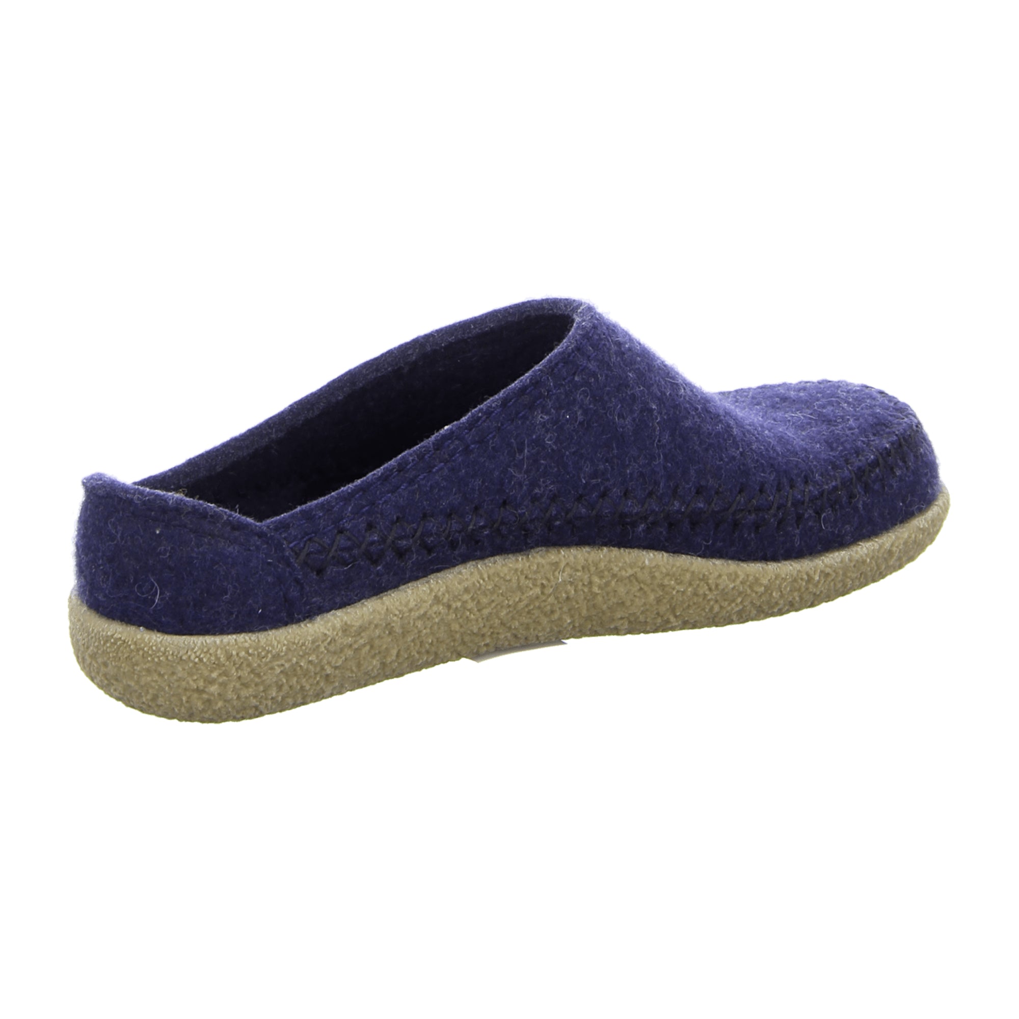 Haflinger Blizzard Credo Men's Slippers, Blue - Durable Stylish Wool Footwear
