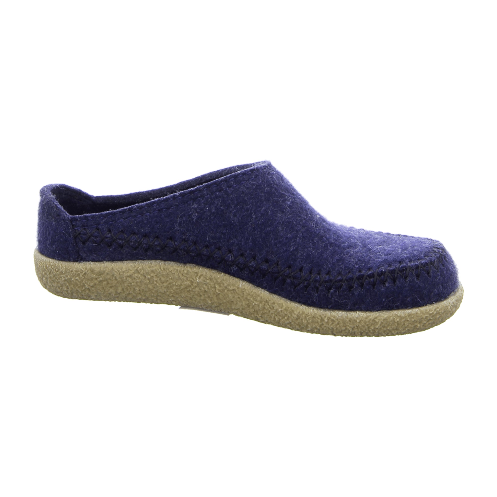 Haflinger Blizzard Credo Men's Slippers, Blue - Durable Stylish Wool Footwear