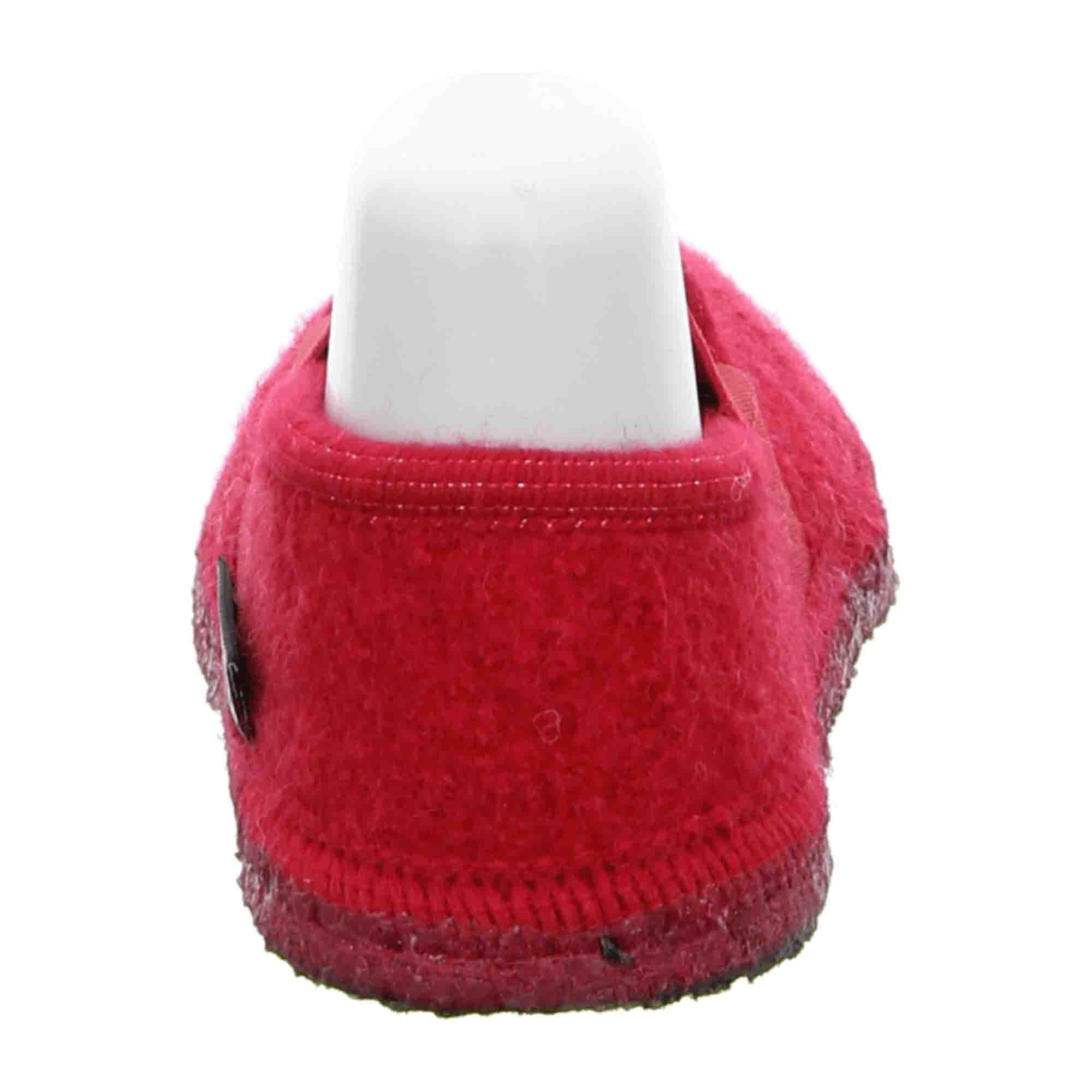 Haflinger Joschi Kids’ Cozy Wool Slippers - Rubin Red