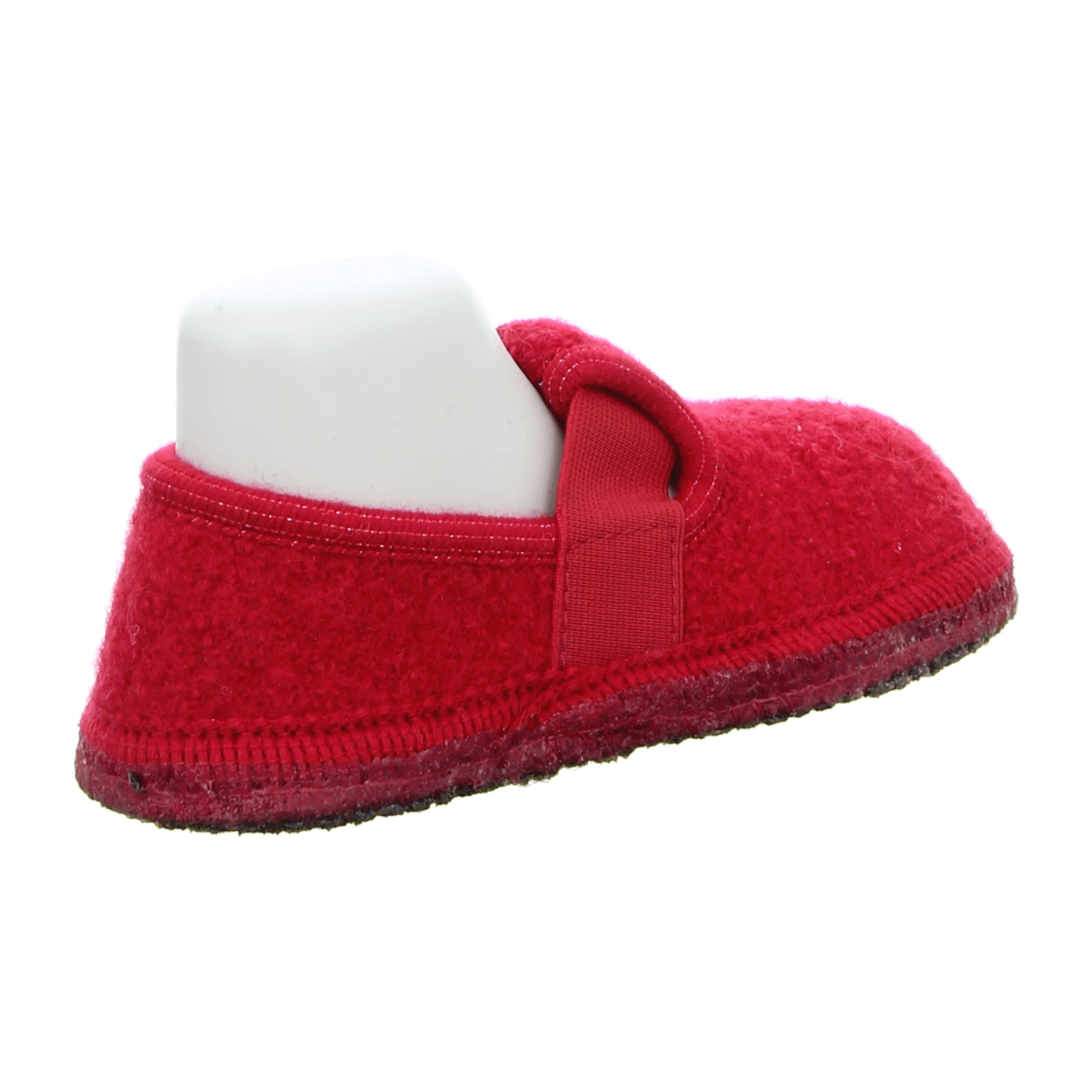 Haflinger Joschi Kids’ Cozy Wool Slippers - Rubin Red