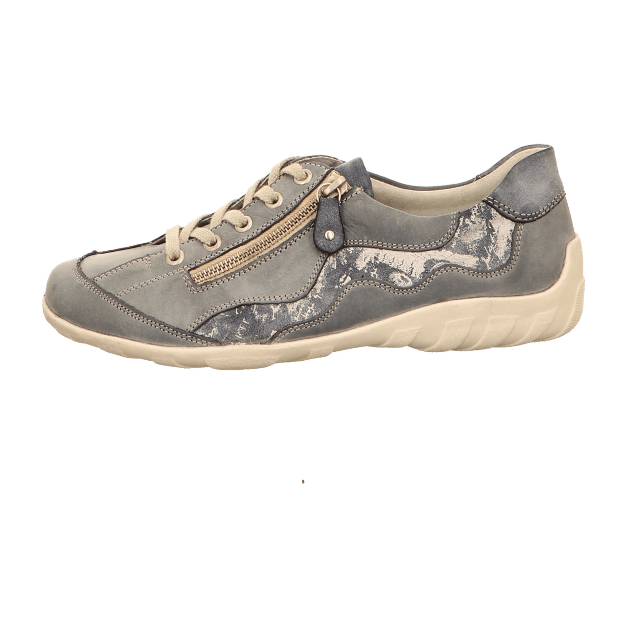 Remonte Women's Blue Comfort Lace-Up Shoes with Extra Wide Fit and Soft Insole