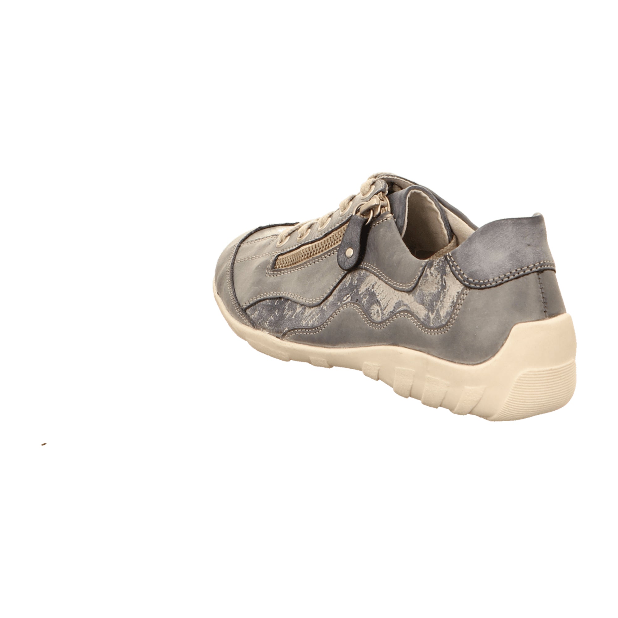 Remonte Women's Blue Comfort Lace-Up Shoes with Extra Wide Fit and Soft Insole