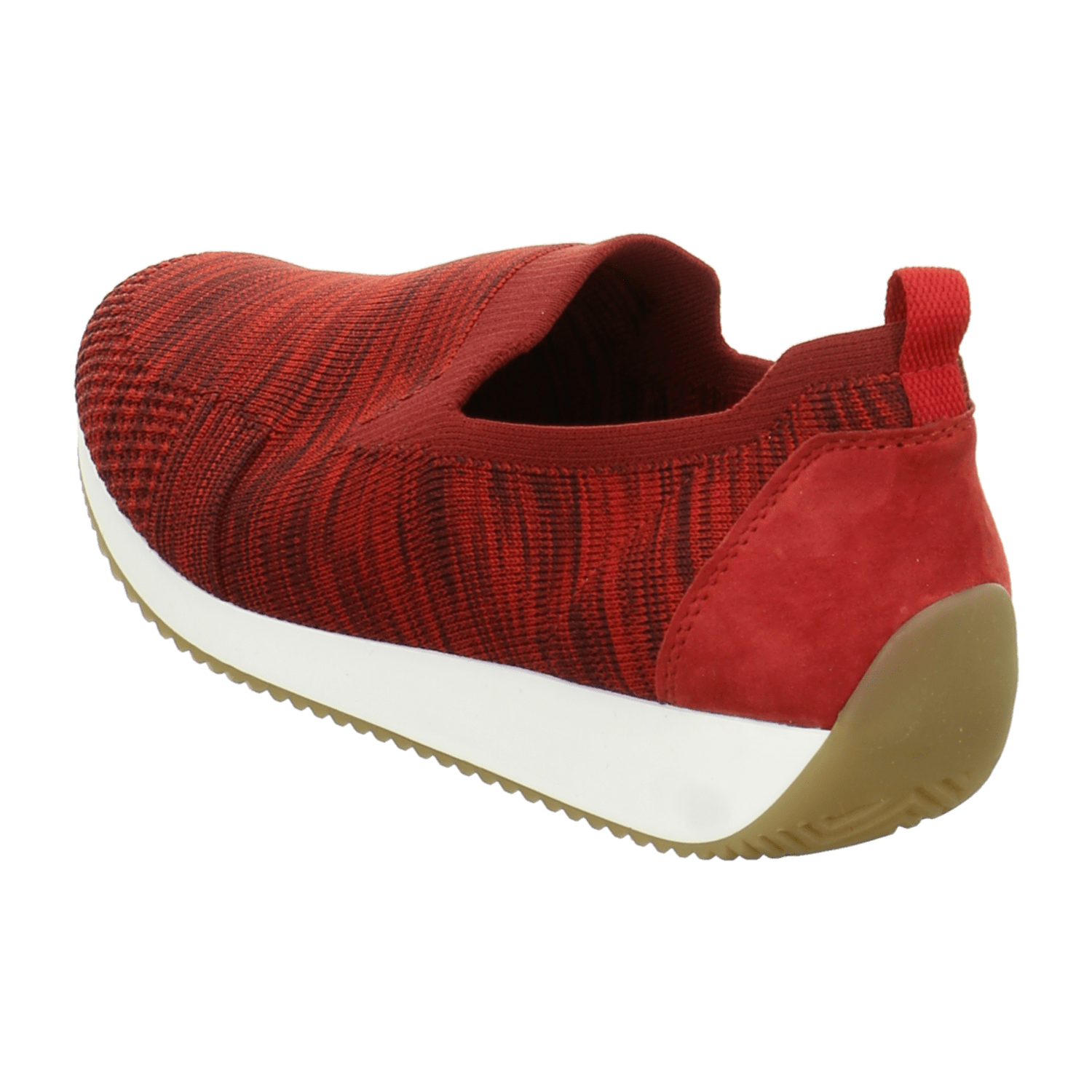 ARA LISBON Women's Canvas Slip-On with Round Toe and Cold-Weather Fleece Lining in Red - Bartel-Shop