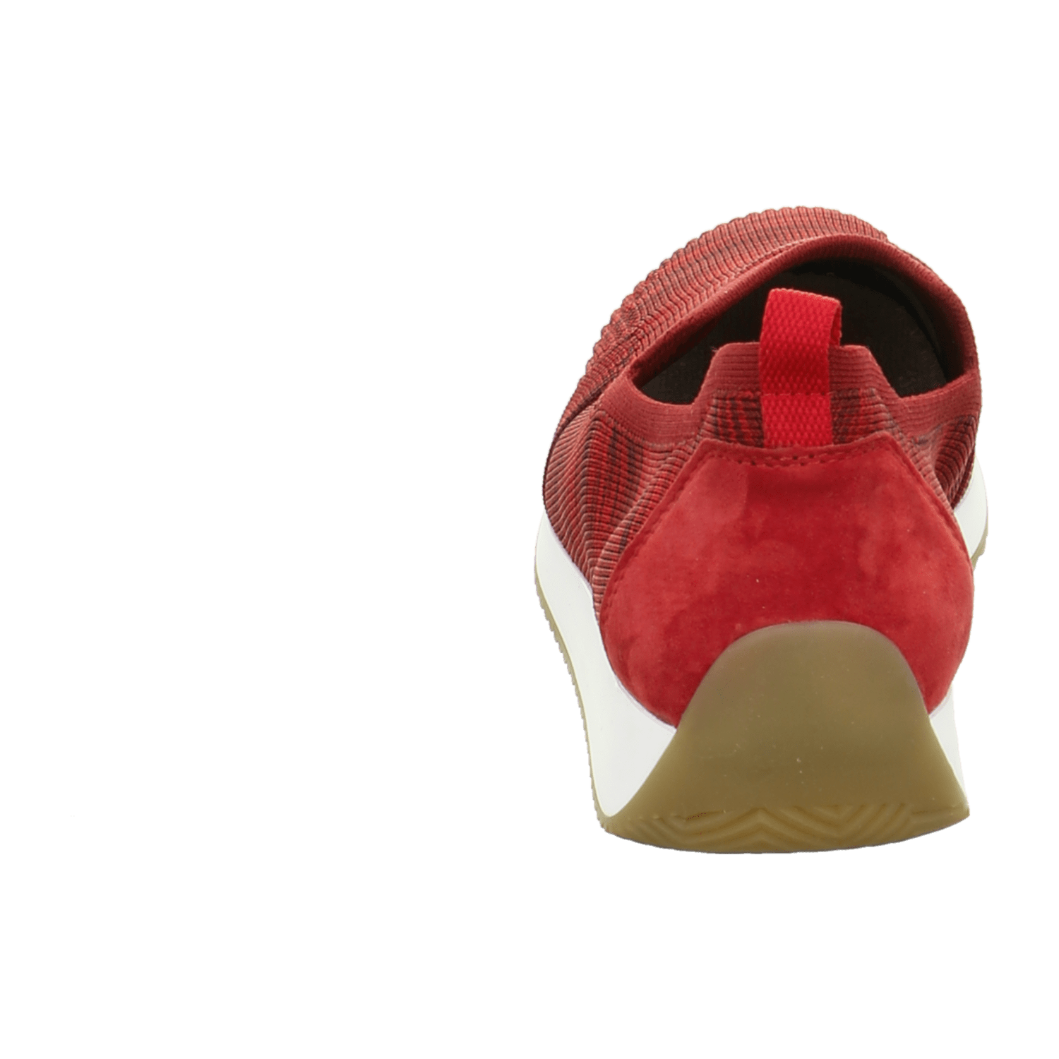 ARA LISBON Women's Canvas Slip-On with Round Toe and Cold-Weather Fleece Lining in Red - Bartel-Shop
