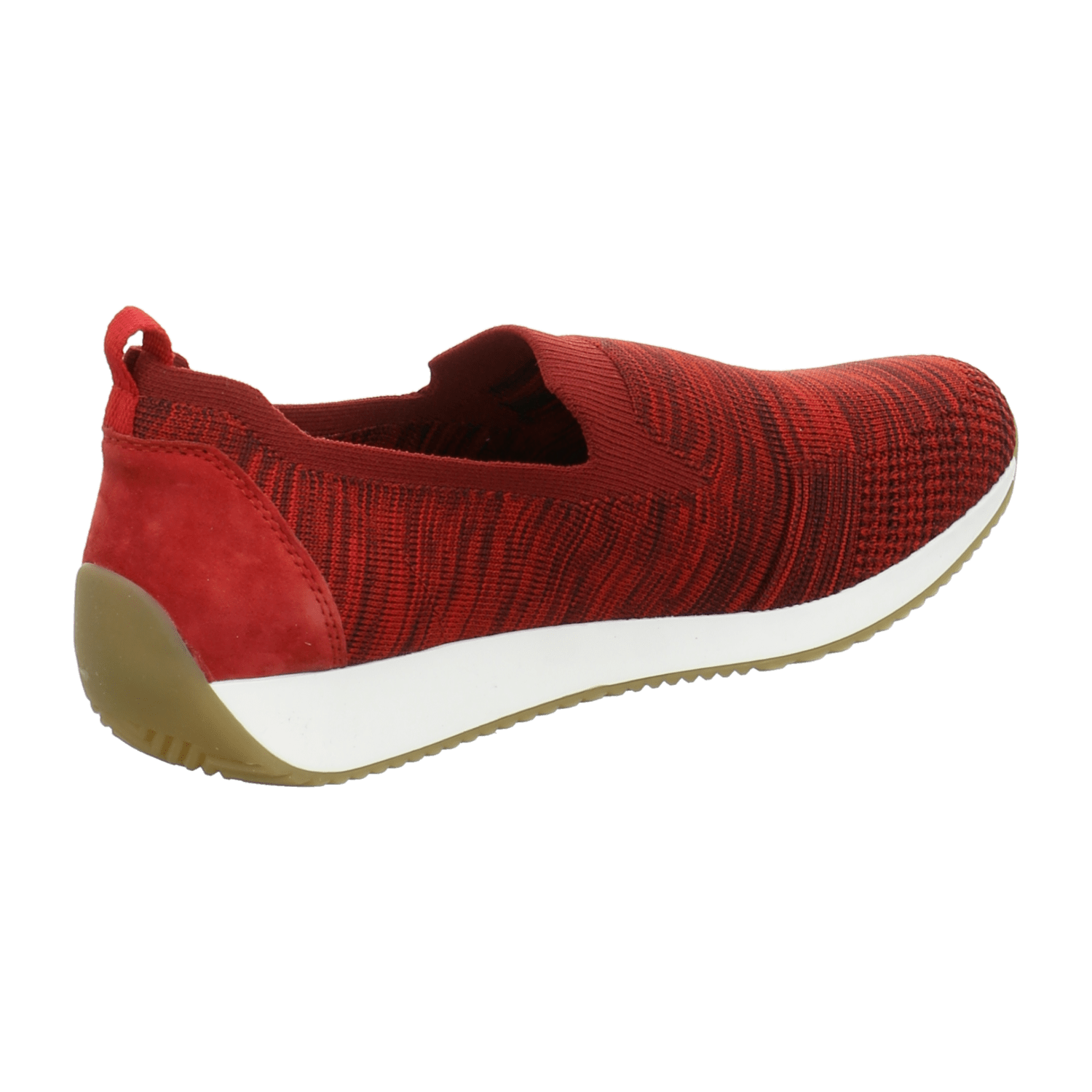 ARA LISBON Women's Canvas Slip-On with Round Toe and Cold-Weather Fleece Lining in Red - Bartel-Shop