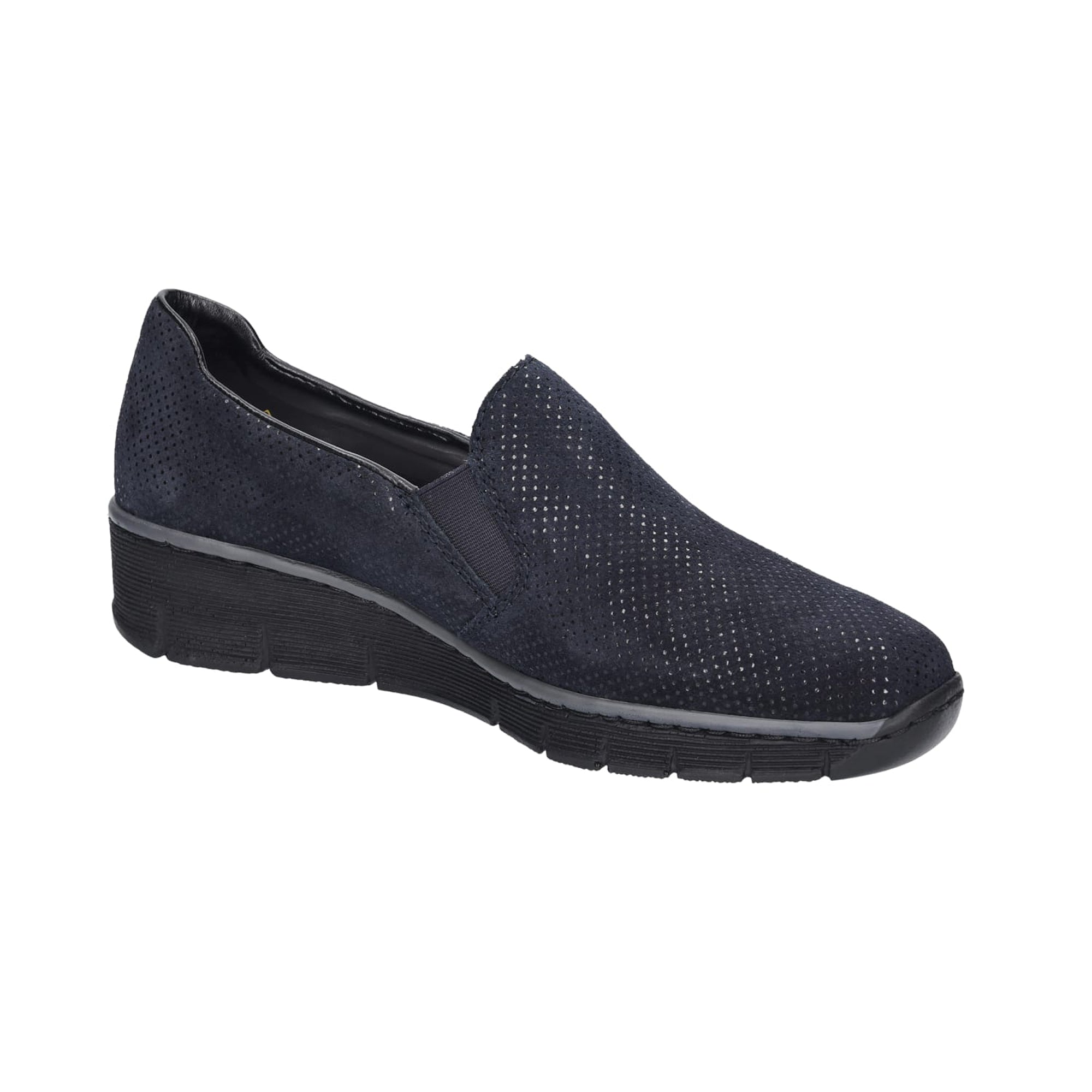 Rieker Blue Slip-On Casual Loafers Comfortable Lightweight Shock Absorbing Sole