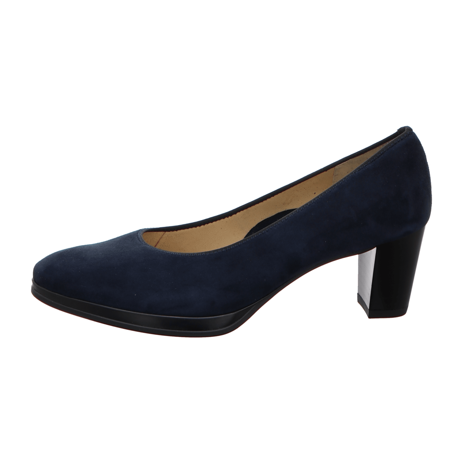 ARA ORLY Women's Pumps in Blue Smooth Leather, Slipper Style with Rubber Sole, Slim Toe Shape - Bartel-Shop