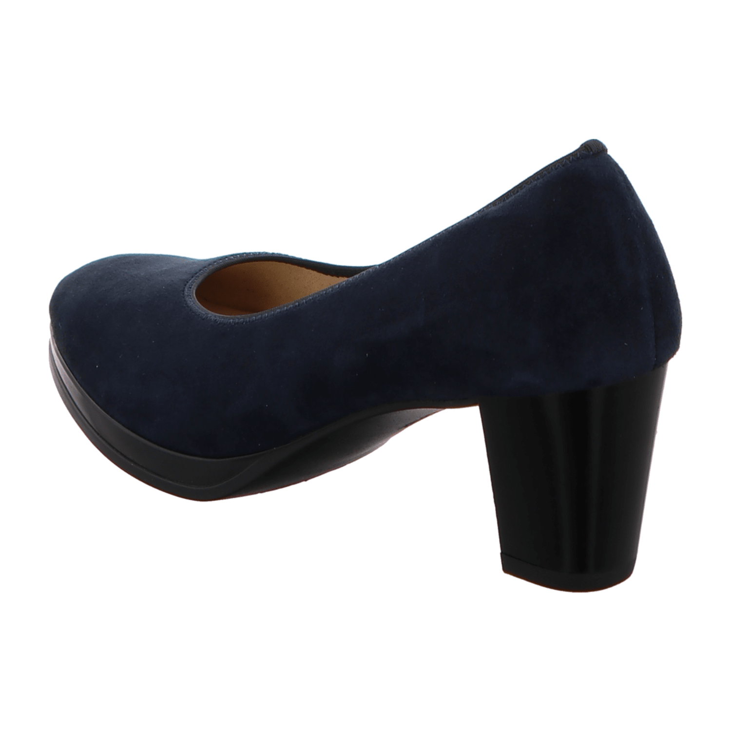 ARA ORLY Women's Pumps in Blue Smooth Leather, Slipper Style with Rubber Sole, Slim Toe Shape - Bartel-Shop