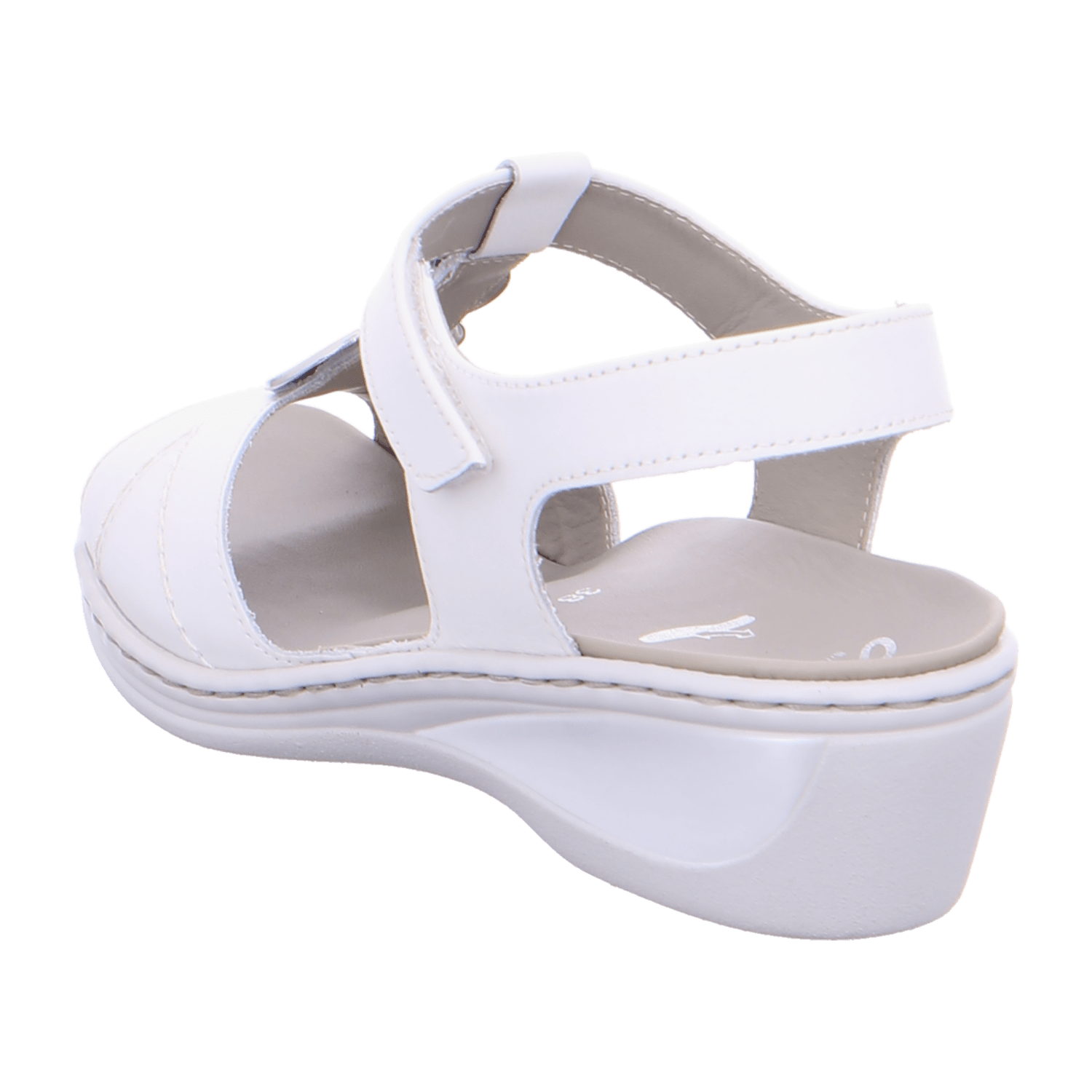 ARA COLMAR Women's T-Bar Sandals in Blue Nubuck Leather with Hook-and-Loop Closure