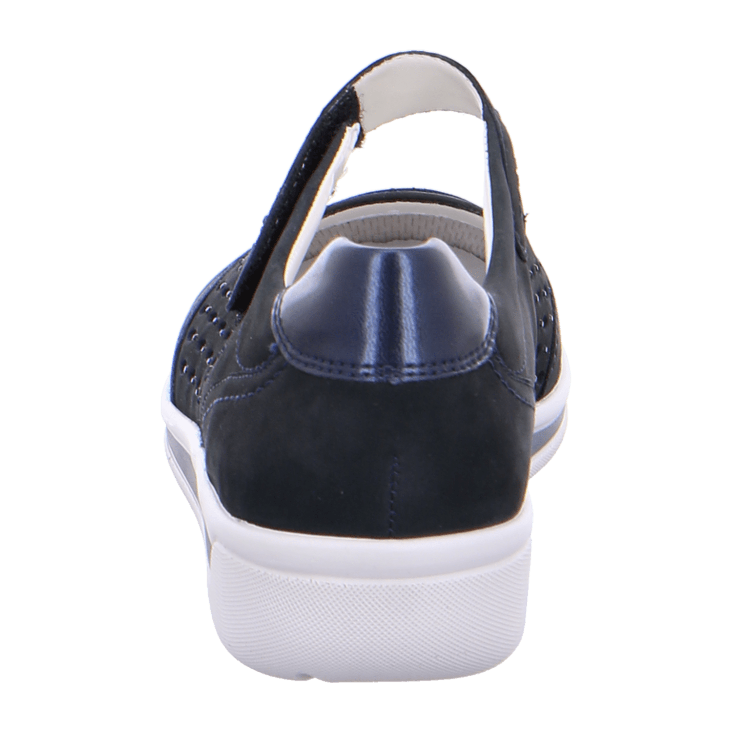 ARA MERAN Women's Nubuck Leather Slip-On Loafers with Hook-and-Loop Closure in Grey