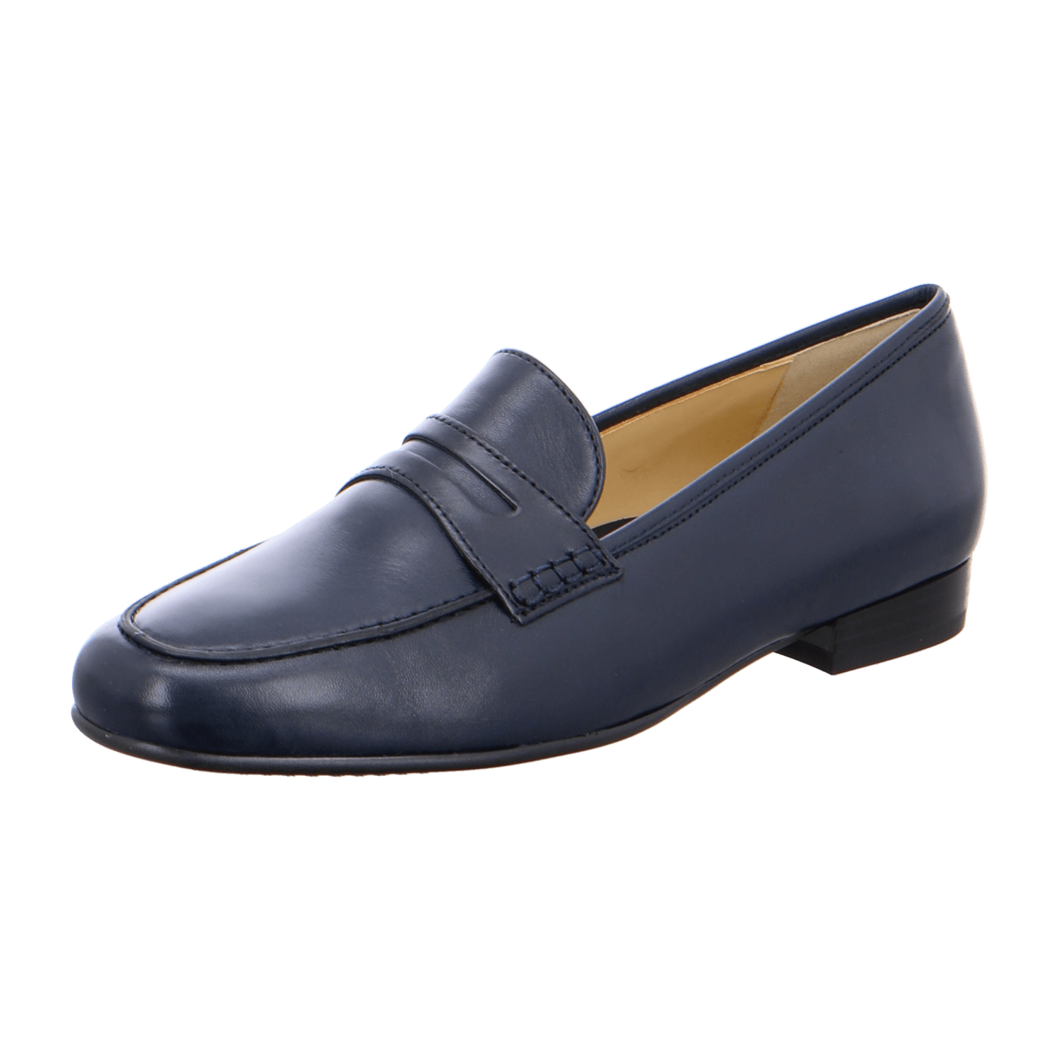 ARA KENT Women's Slippers in Blue, Smooth Leather with Round Toe and Leather Lining