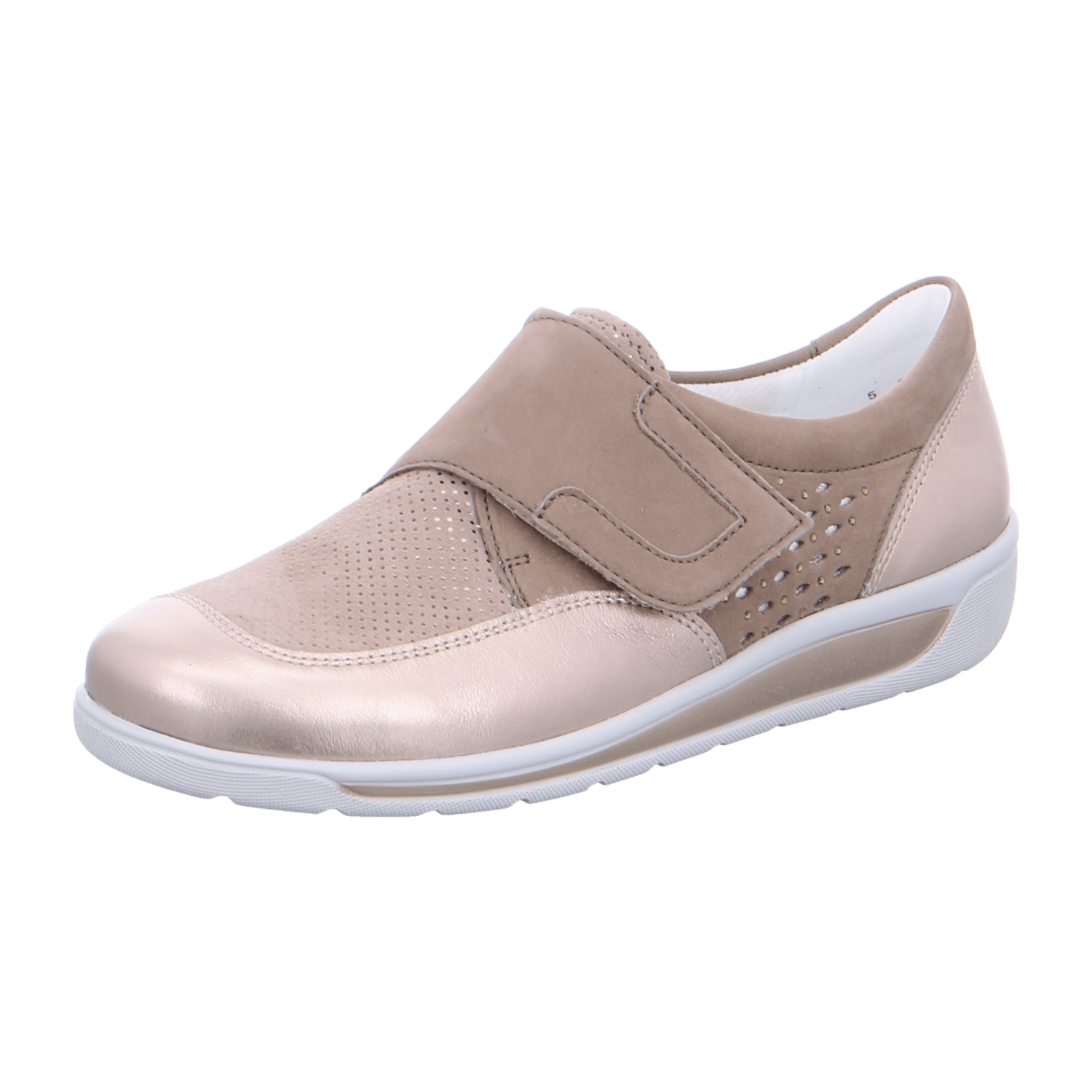 ARA MERAN MERAN Women's Ankle Boots in Beige with Hook-and-Loop Fastening in Smooth Leather - Bartel-Shop