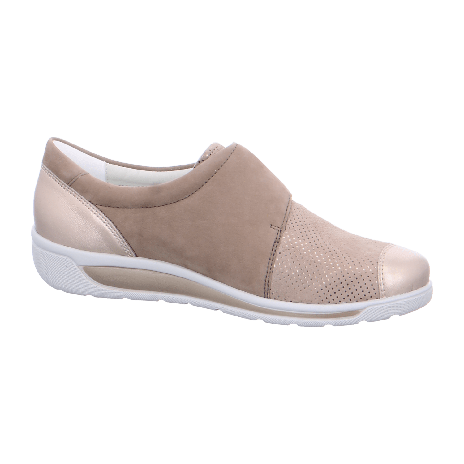 ARA MERAN MERAN Women's Ankle Boots in Beige with Hook-and-Loop Fastening in Smooth Leather - Bartel-Shop