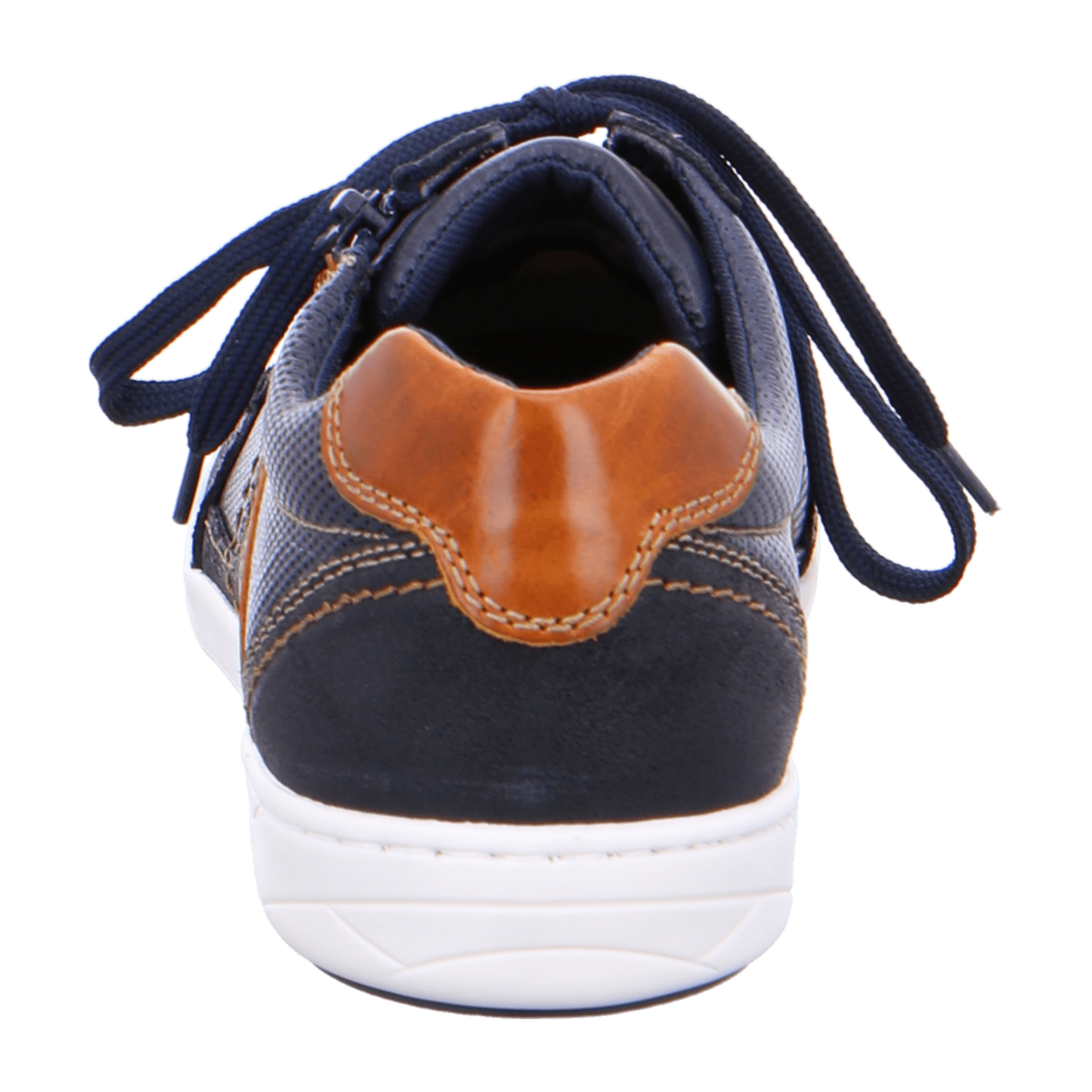 ARA TORBEN Men's Blue Smooth Leather Lace-Up Shoes with Mesh Lining and Synthetic Sole