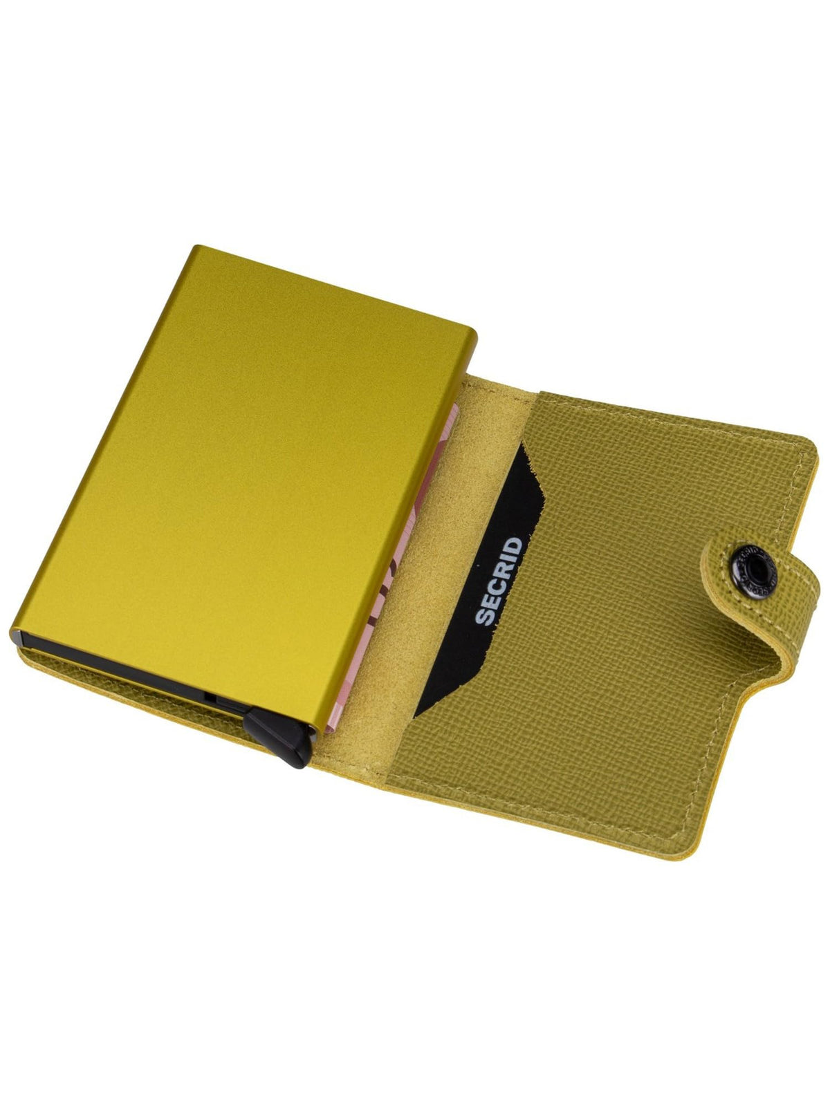Secrid Mini Wallet Lime Leather - RFID Protected Card Holder for Men & Women