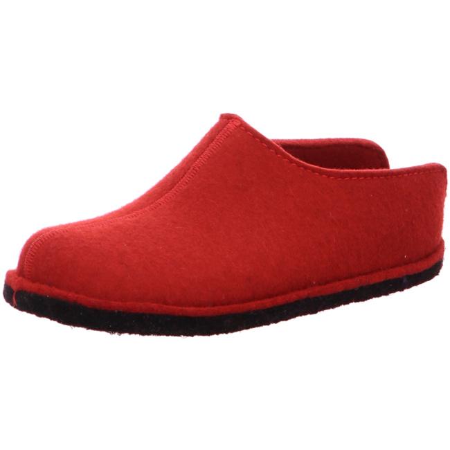 Haflinger Slippers red female Sandals Clogs Wool felt - Bartel-Shop