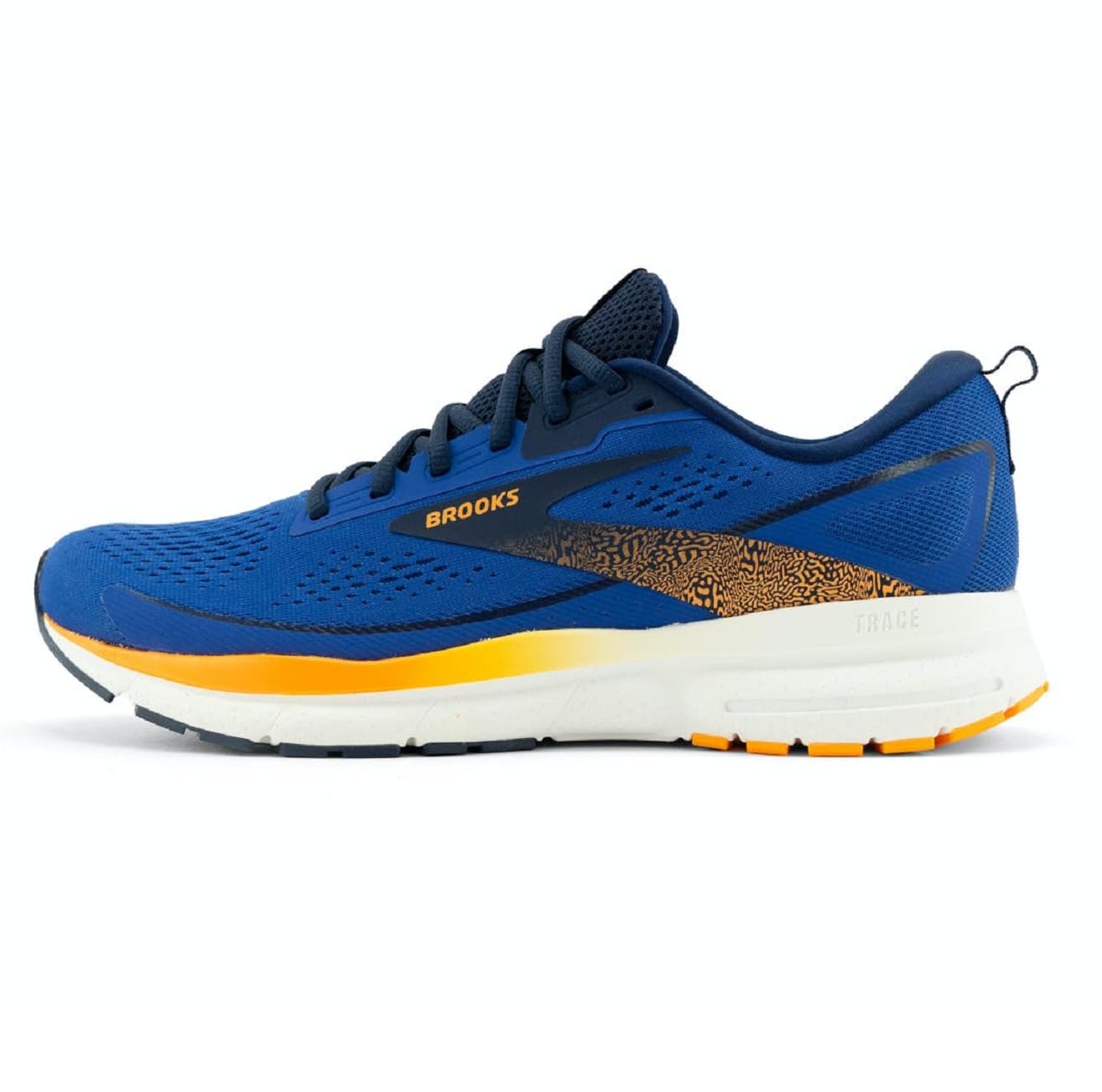 Brooks Trace 3 Men Road Running Shoes Leather Blue Peacoat Orange