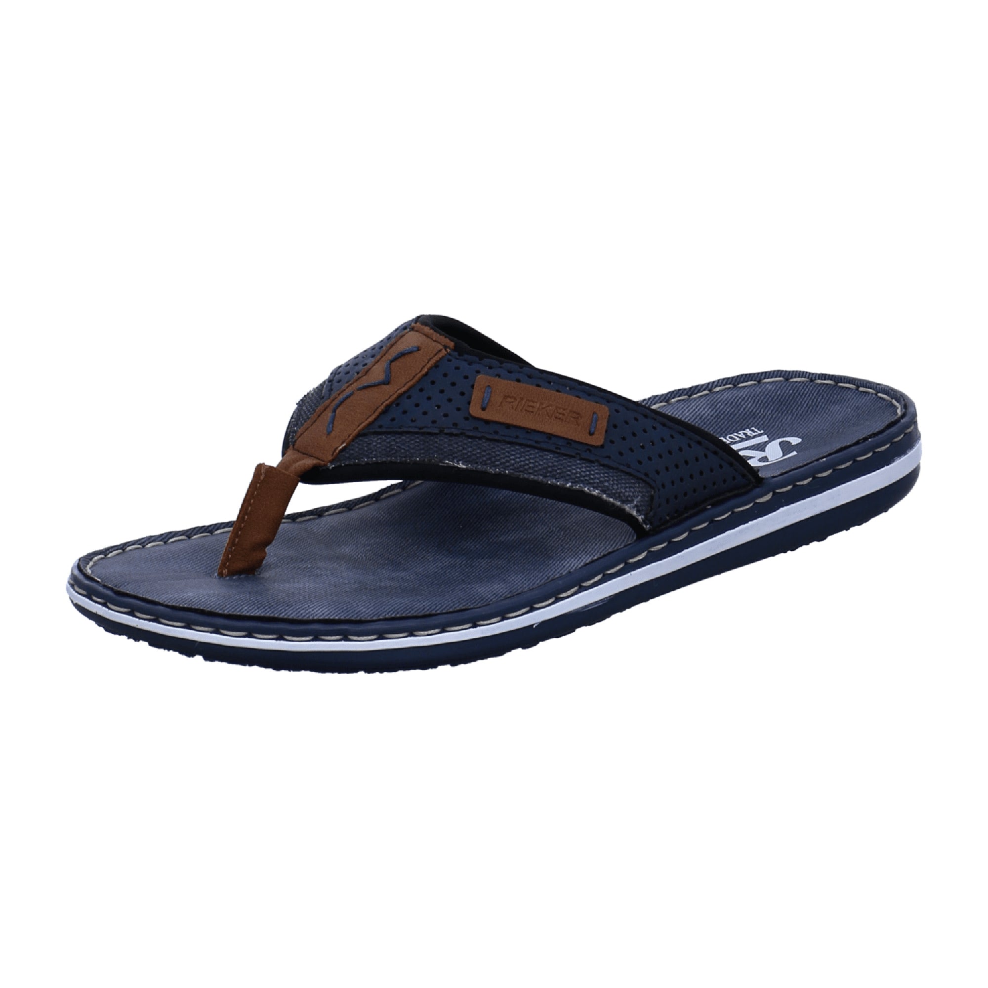 Rieker Blue Pantolette Comfortable Lightweight Thong Sandals High Quality Synthetic