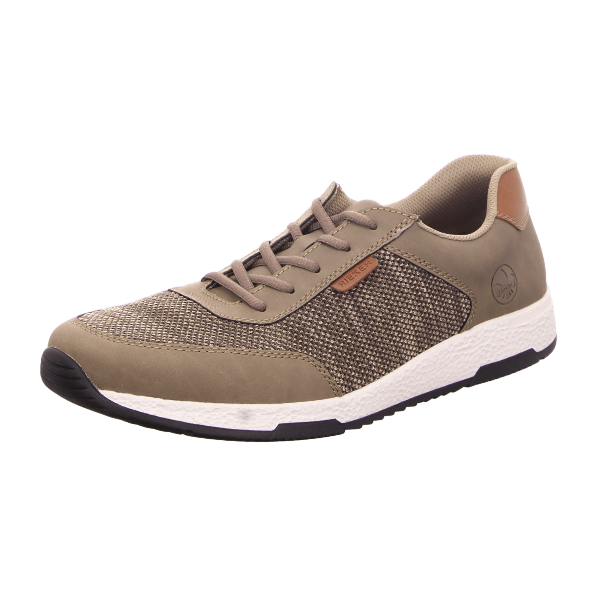 Rieker Terry B94 Men's Beige Comfort Sneakers with Cushioned Insole and Textile Lining